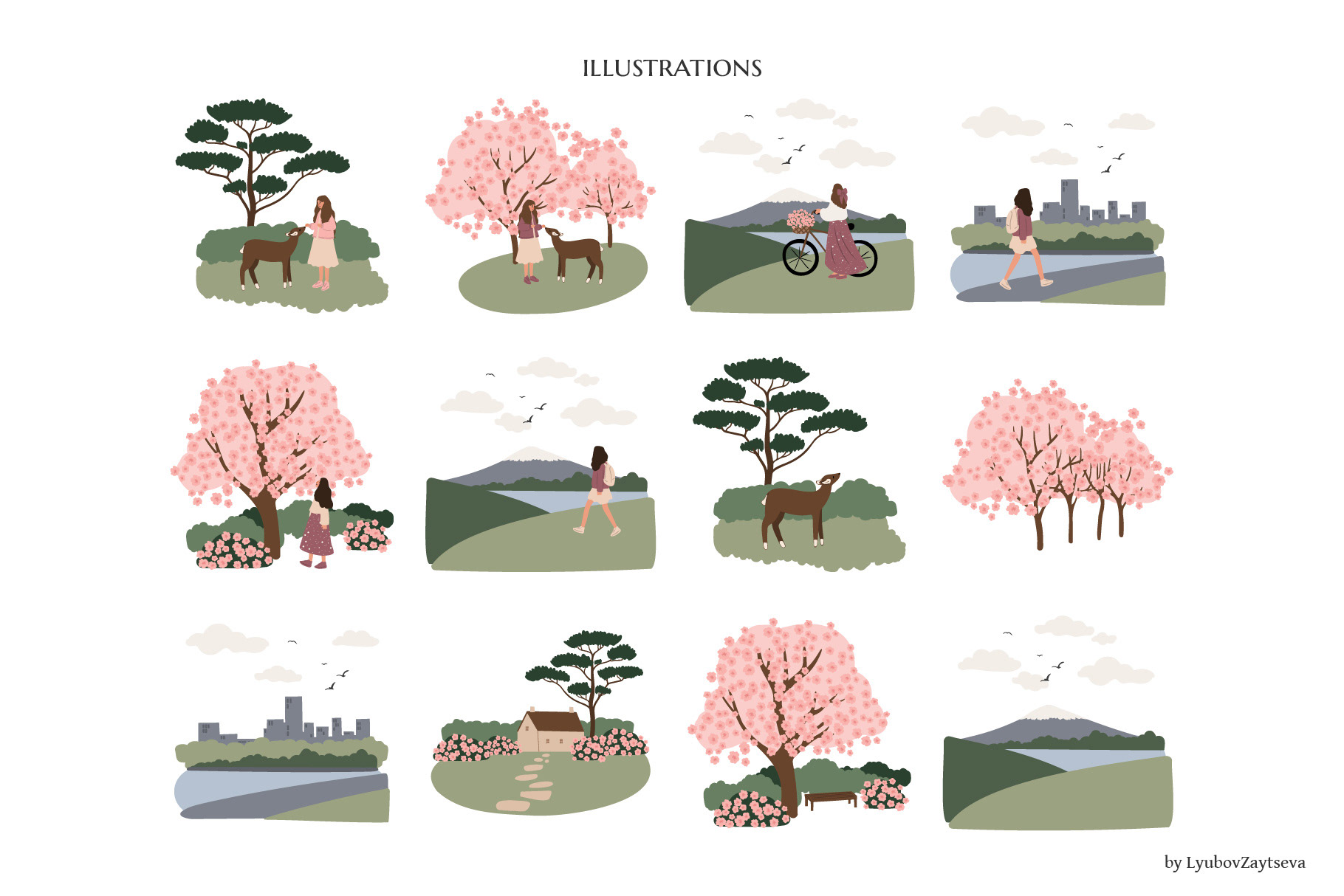 Blossom. Коллекция векторных иллюстраций для микростоков — Изображение №17 — Иллюстрация, Графика на Dprofile