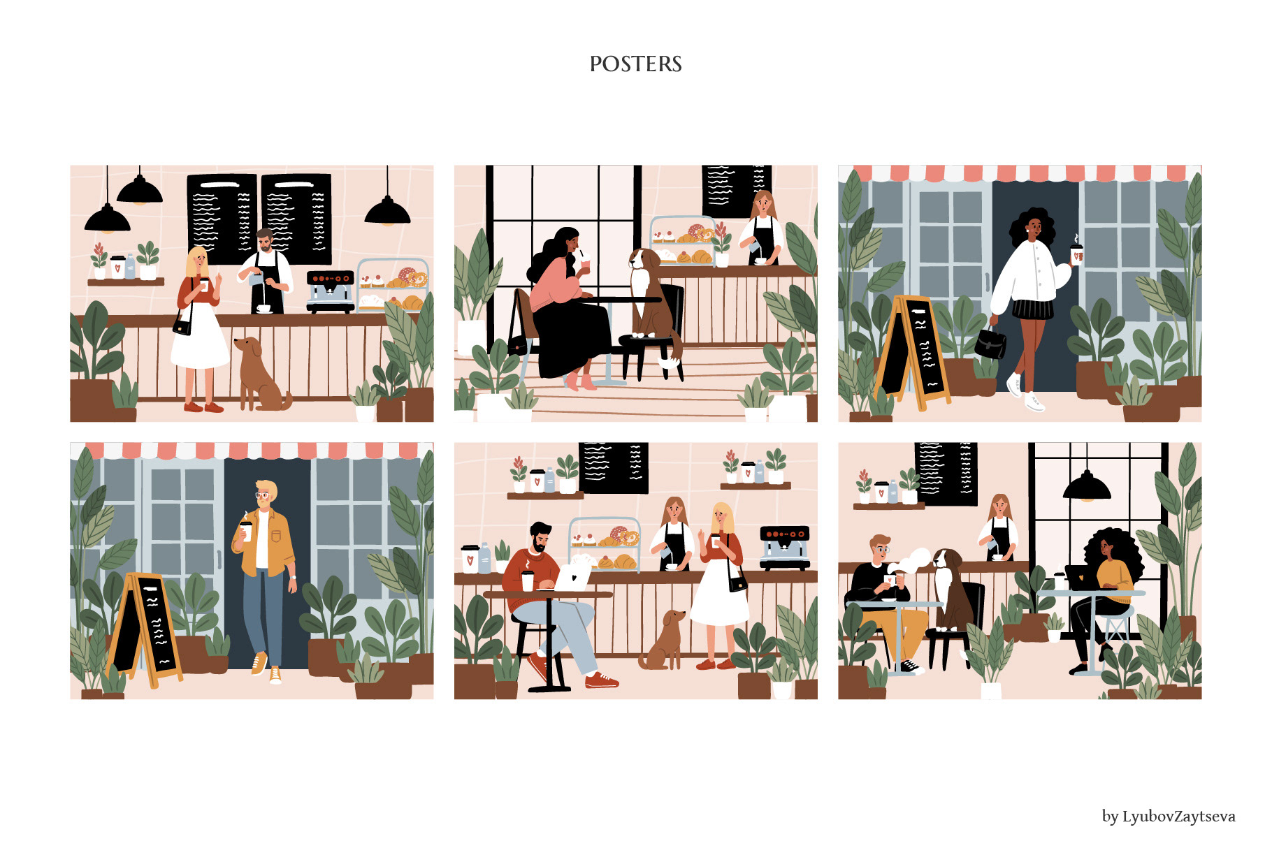 Дог-френдли кофейня — Изображение №9 — Иллюстрация, Графика на Dprofile