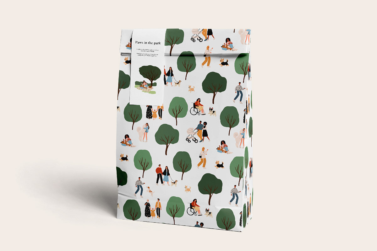 Прогулка в парке с собаками, коолекция иллюстраций — Изображение №21 — Иллюстрация, Графика на Dprofile