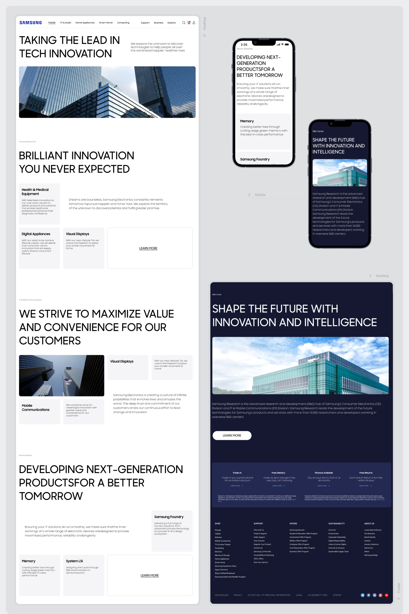 Samsung Corporate Site | Redesign concept — Изображение №2 — Интерфейсы на Dprofile
