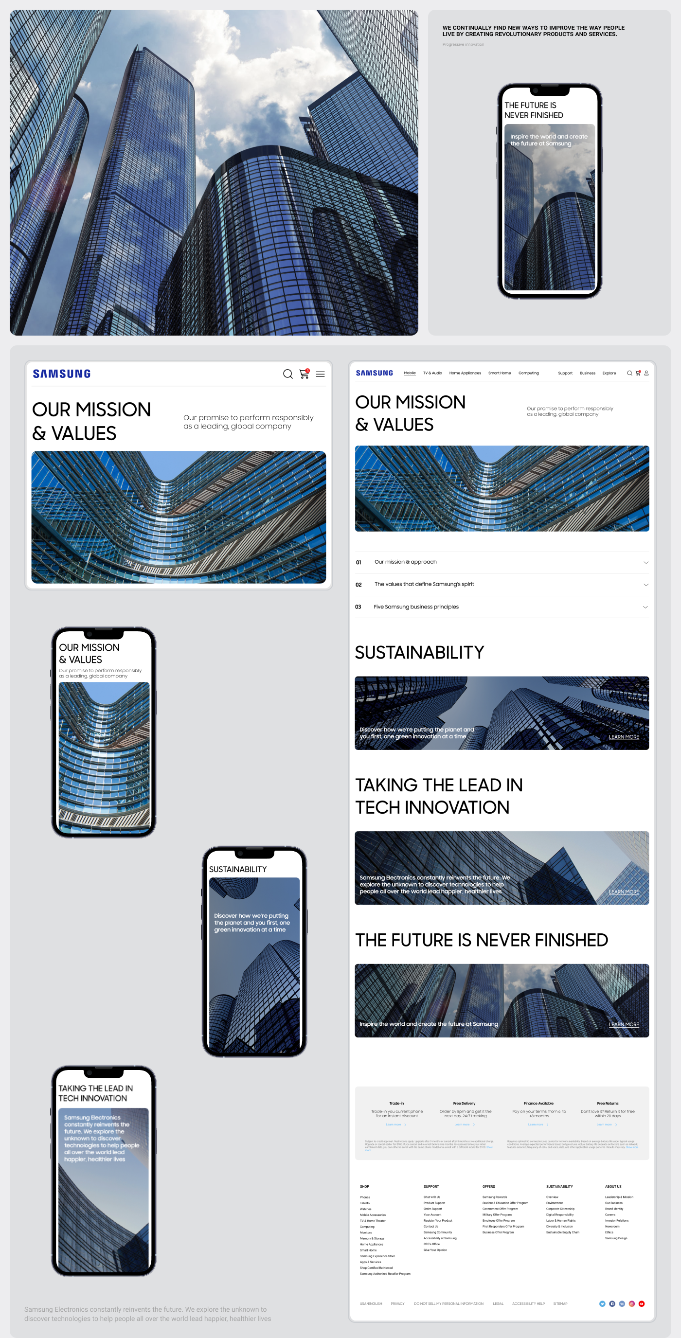 Samsung Corporate Site | Redesign concept — Изображение №3 — Интерфейсы на Dprofile