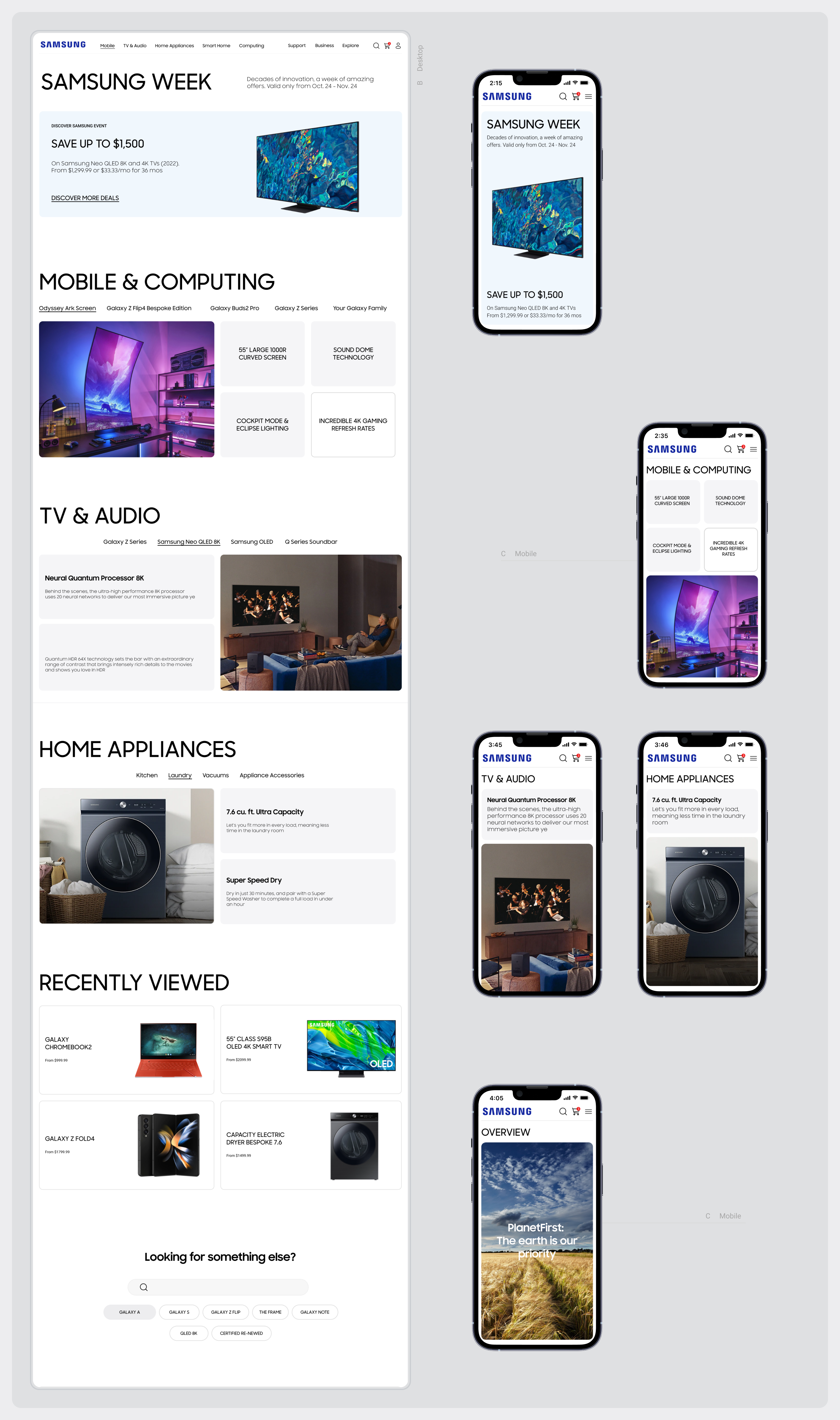 Samsung e-commerce | Redesign concept — Изображение №2 — Интерфейсы, Брендинг на Dprofile