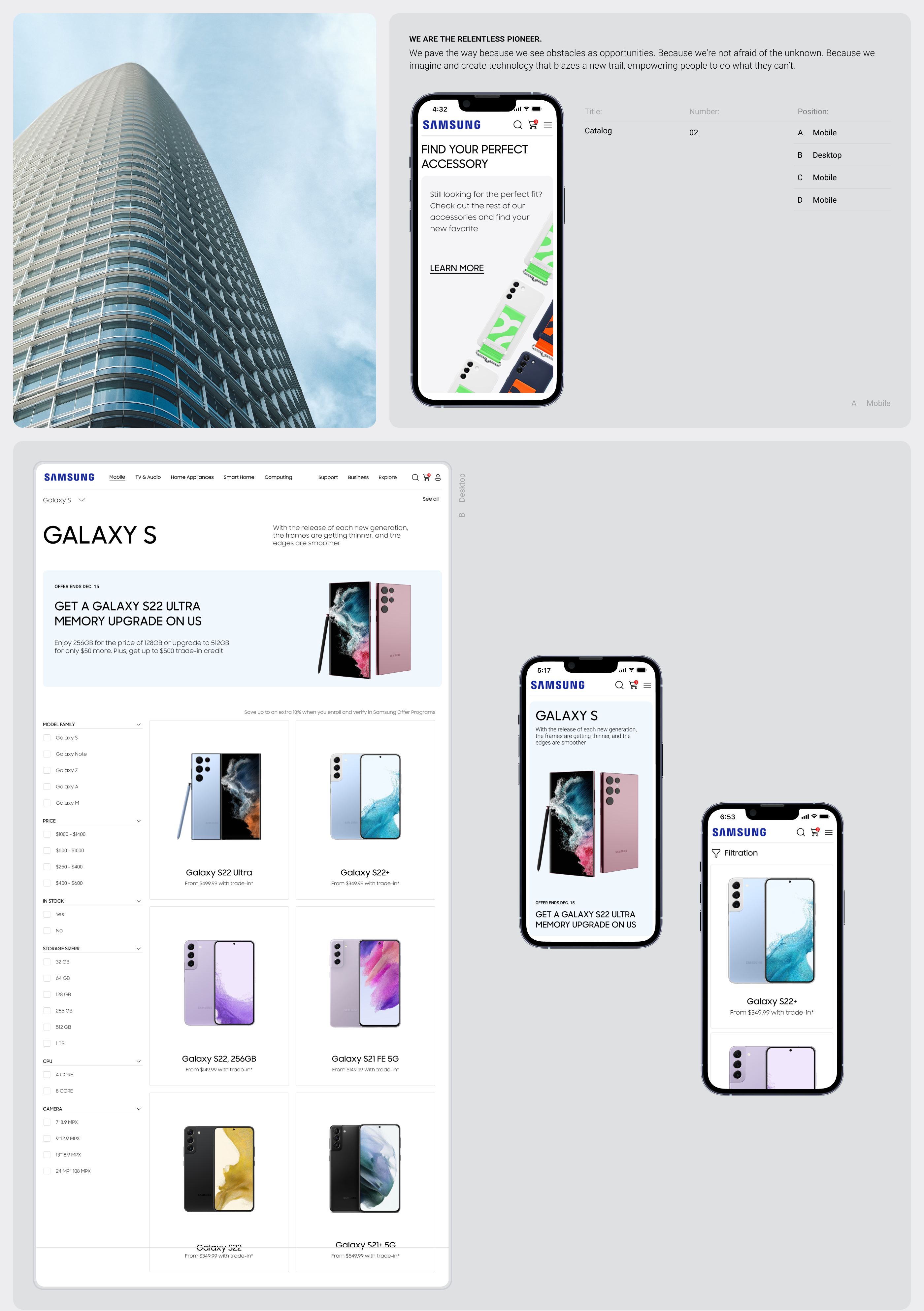 Samsung e-commerce | Redesign concept — Изображение №3 — Интерфейсы, Брендинг на Dprofile