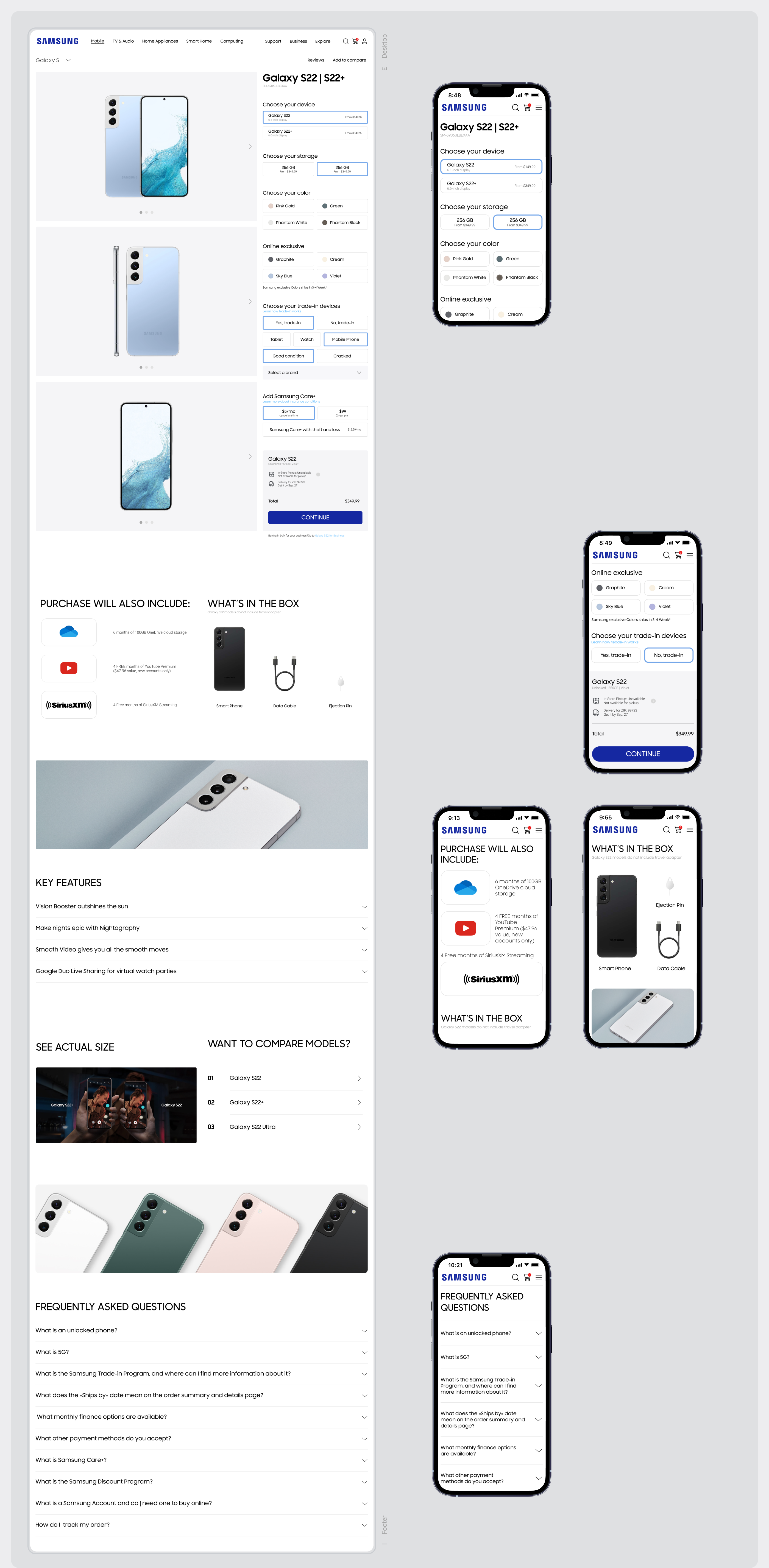 Samsung e-commerce | Redesign concept — Изображение №5 — Интерфейсы, Брендинг на Dprofile