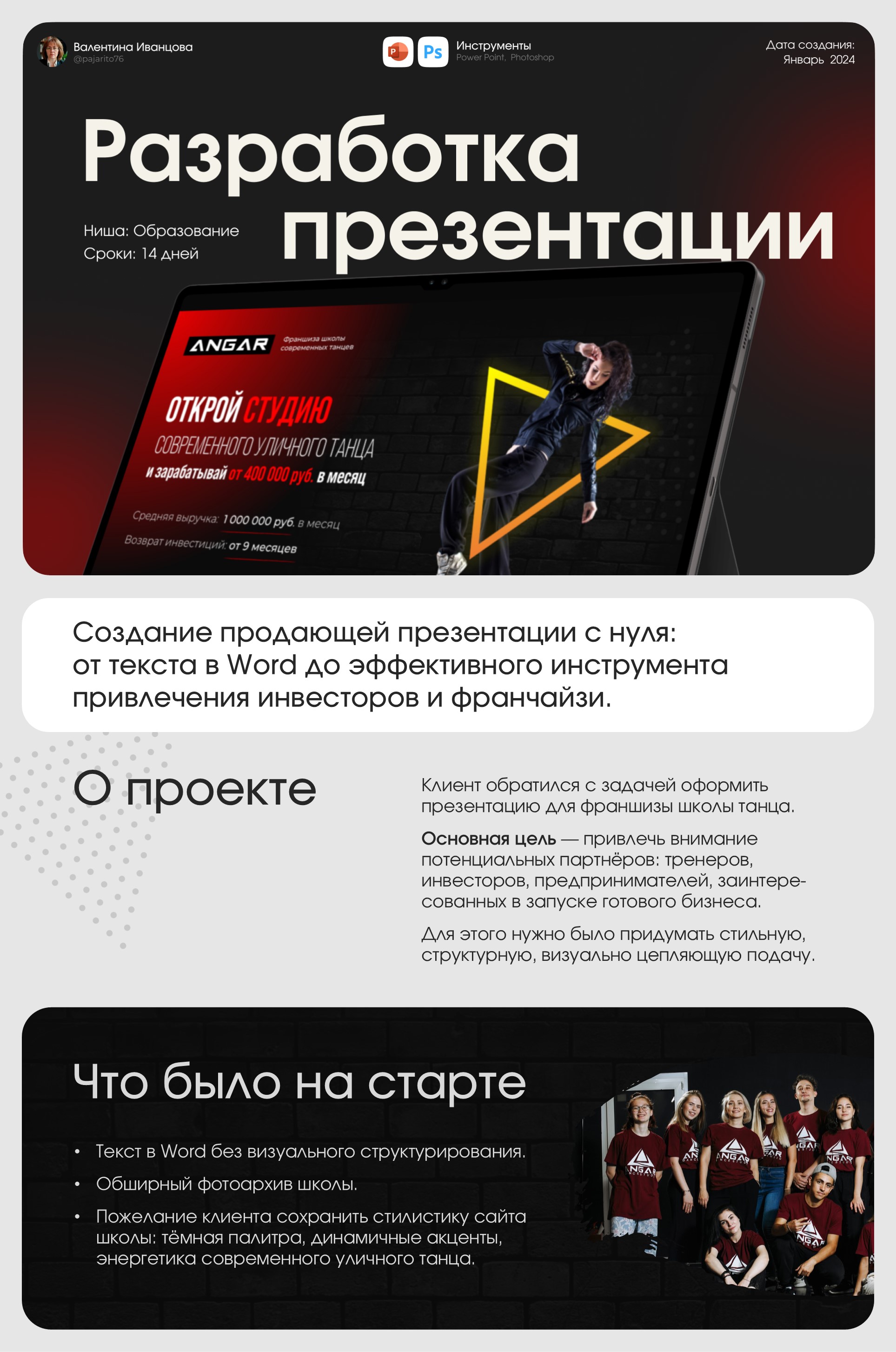 Презентация франшизы детской школы танца — Изображение №1 — Маркетинг на Dprofile