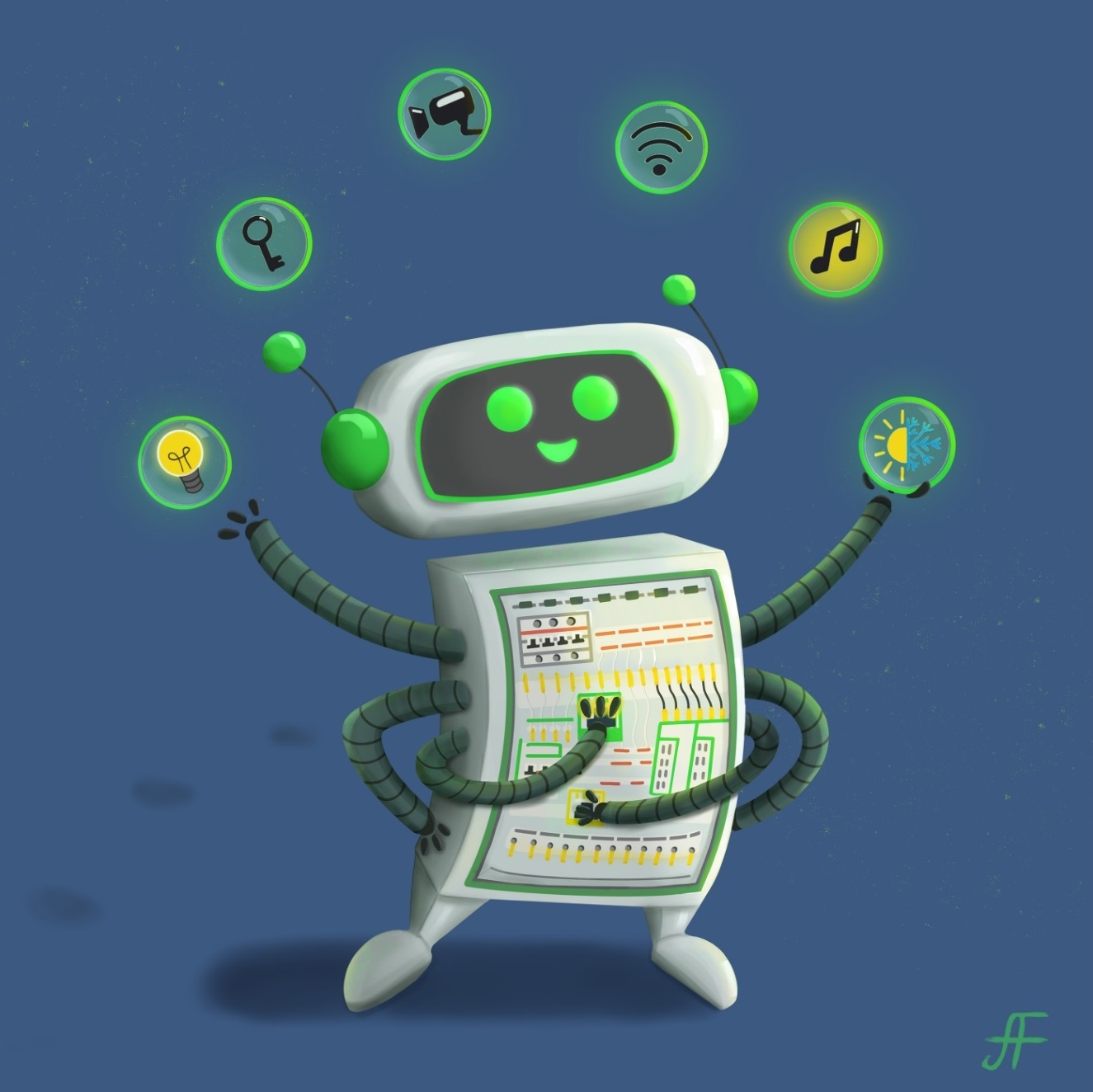 Разработка бренд-персонажа для компании ГринТек — Изображение №8 — Брендинг, Иллюстрация на Dprofile