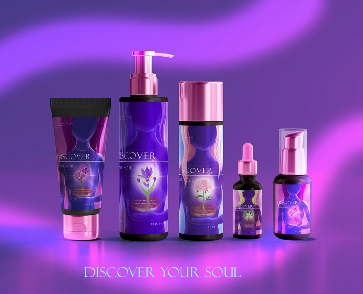 Discover your soul cosmetics. Packaging — Брендинг, Иллюстрация на Dprofile