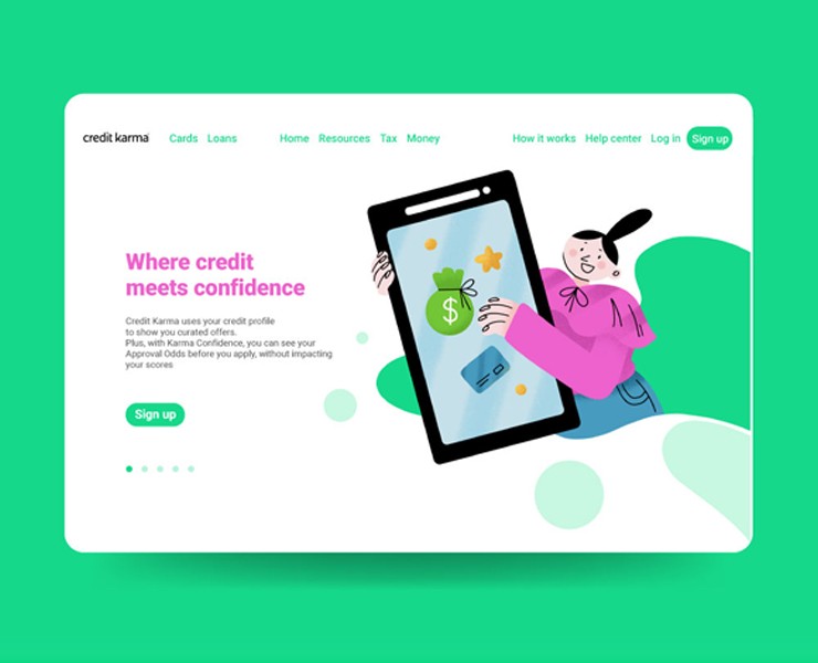 Credit Carma/concept/merch/UxUi — Интерфейсы, Брендинг на Dprofile