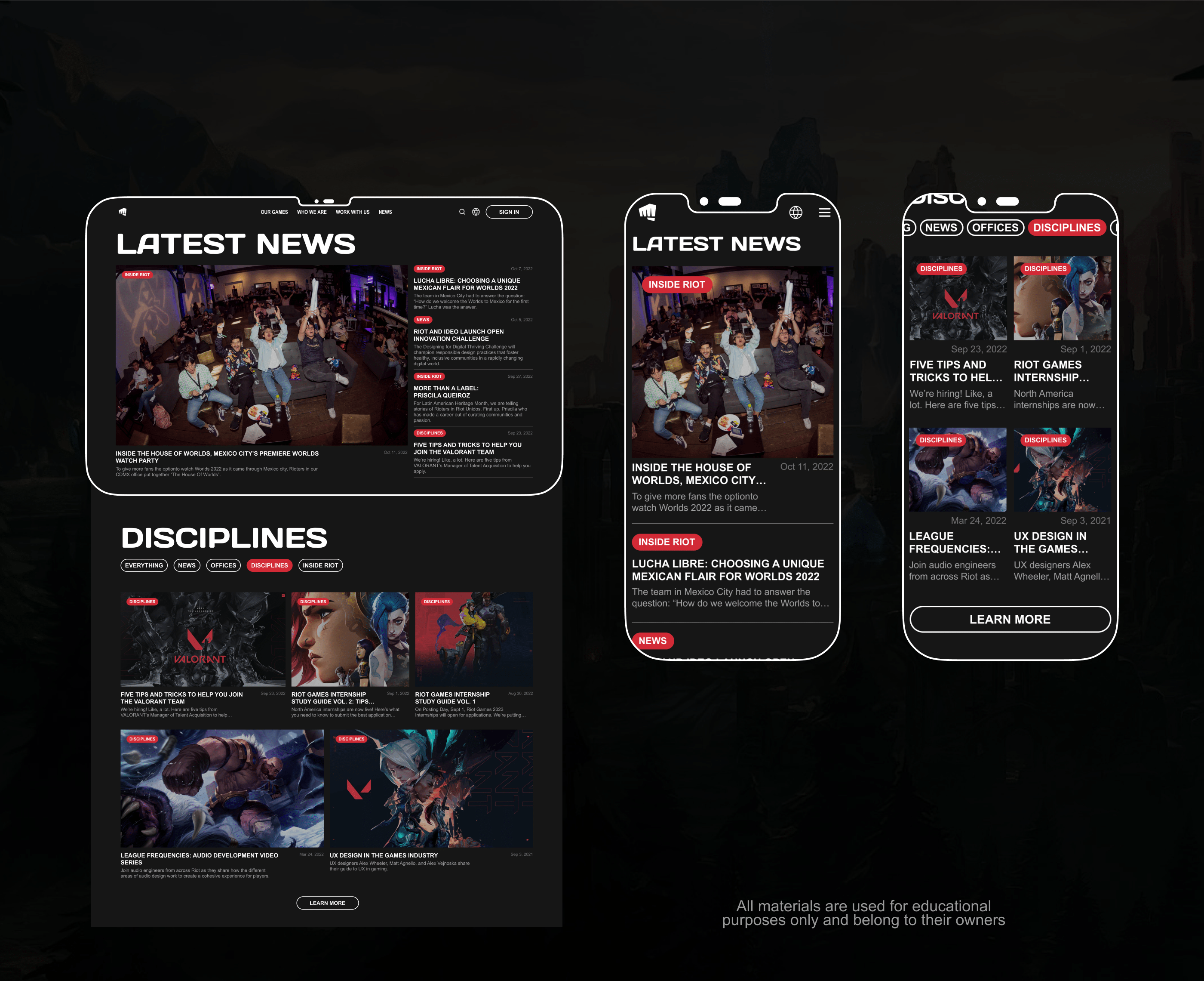 RIOT GAMES | Corporate website — Изображение №13 — Интерфейсы на Dprofile