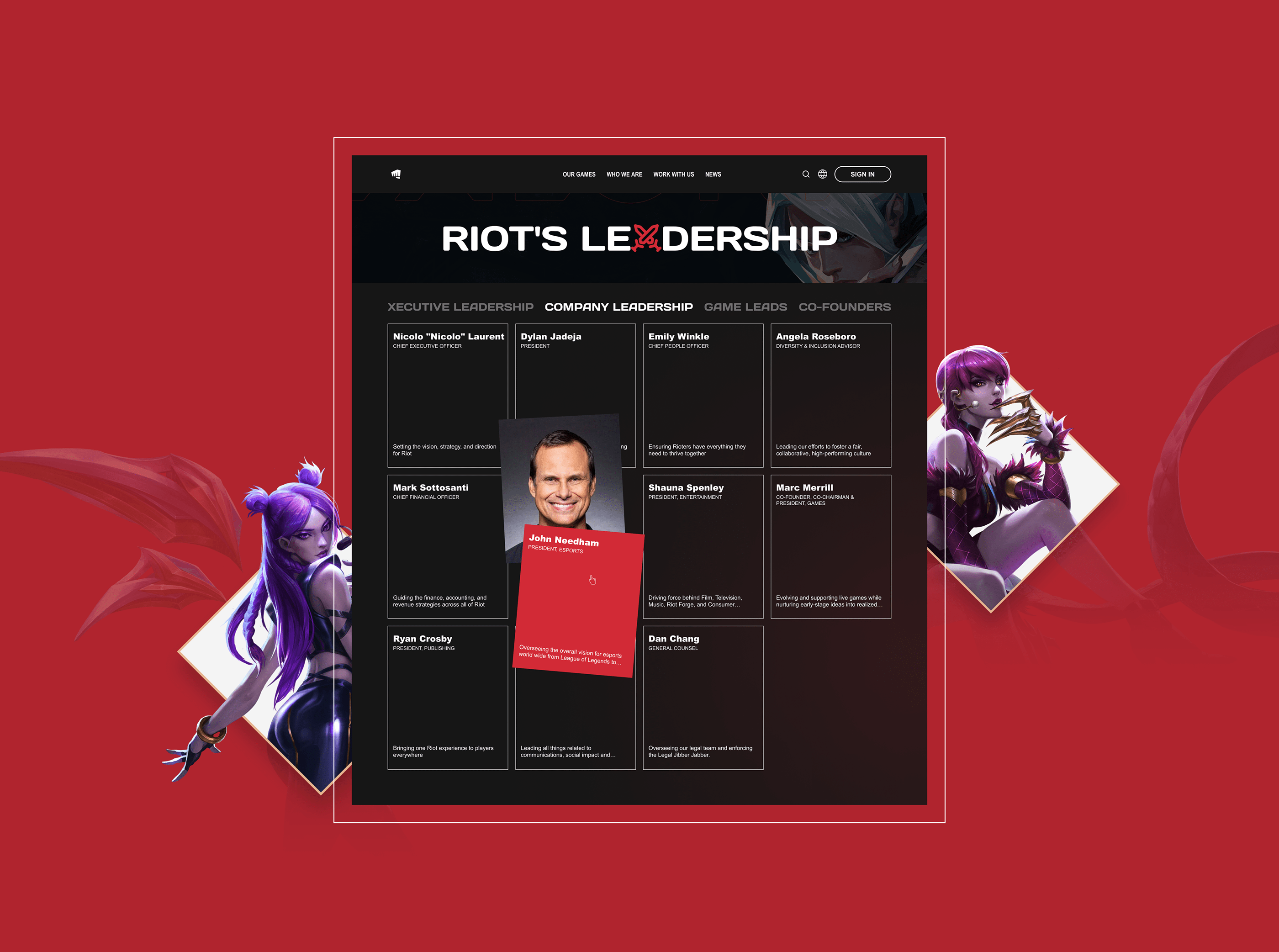RIOT GAMES | Corporate website — Изображение №9 — Интерфейсы на Dprofile
