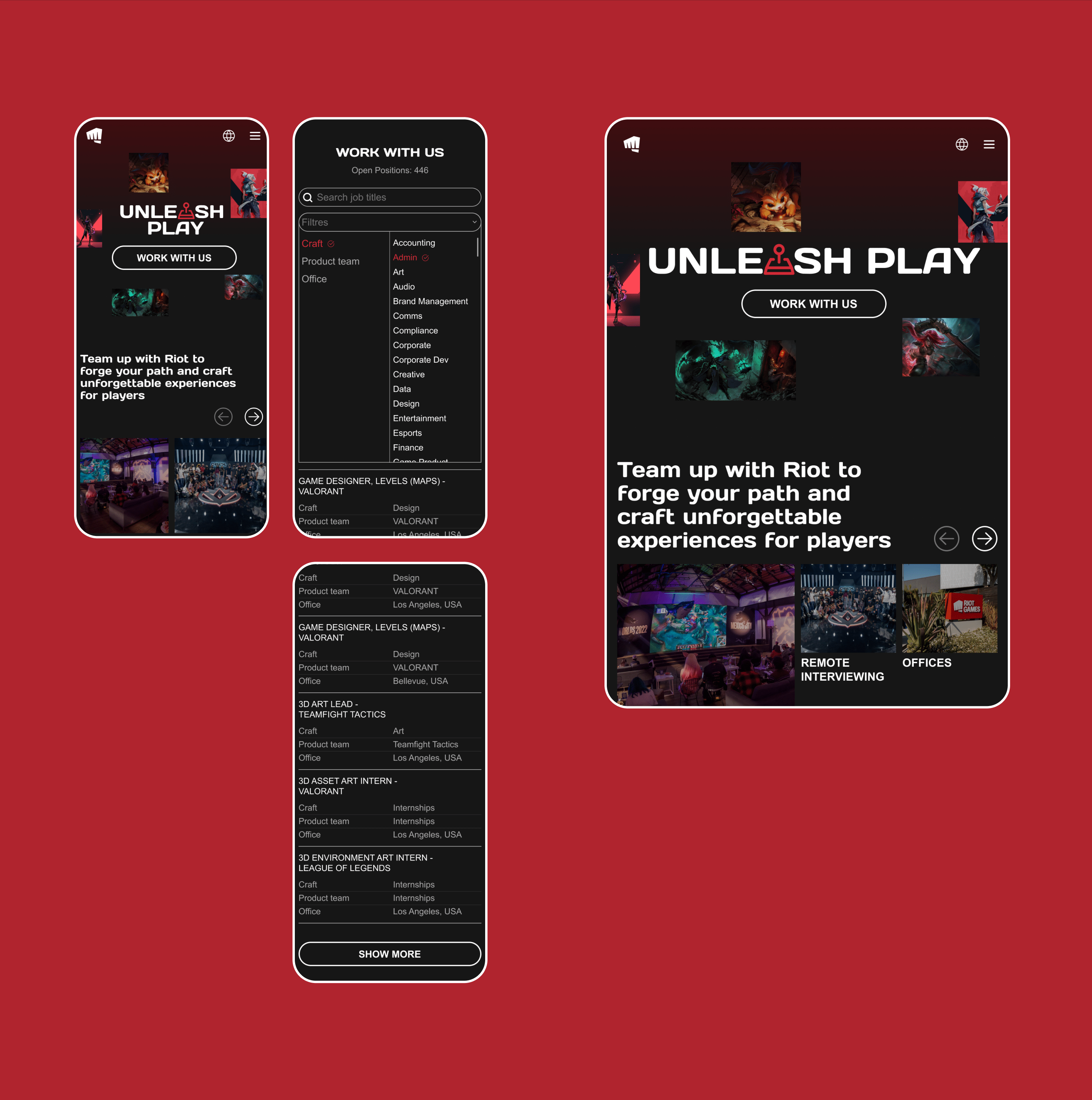 RIOT GAMES | Corporate website — Изображение №11 — Интерфейсы на Dprofile