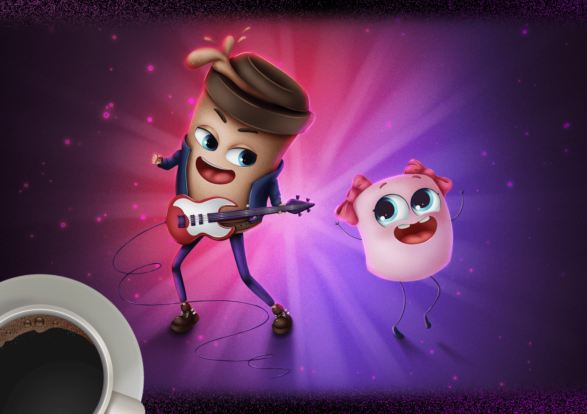 Design concept for the coffee shop "Rock Star" — Изображение №5 — Иллюстрация на Dprofile