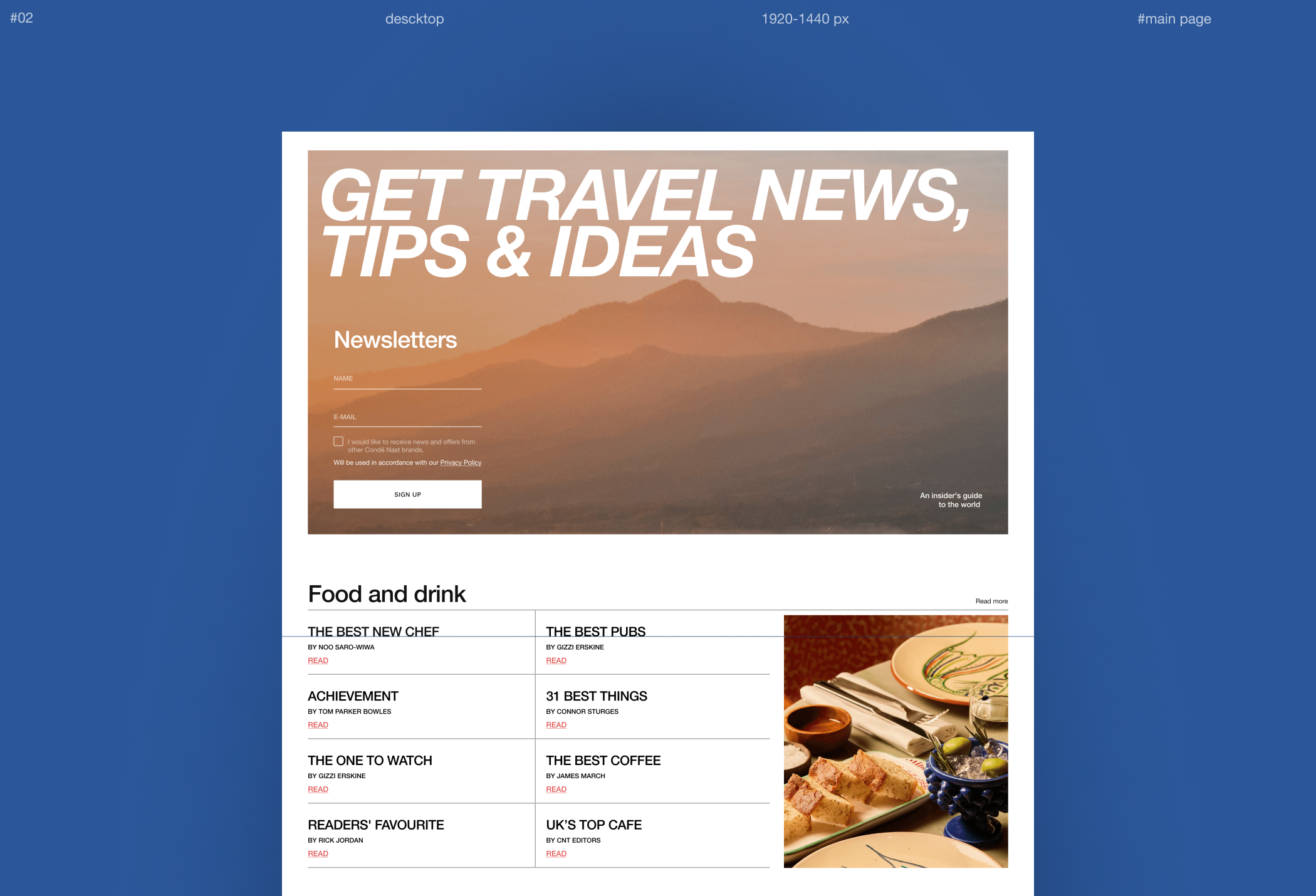 NEWS Website / CN Travaller — Изображение №7 — Интерфейсы на Dprofile