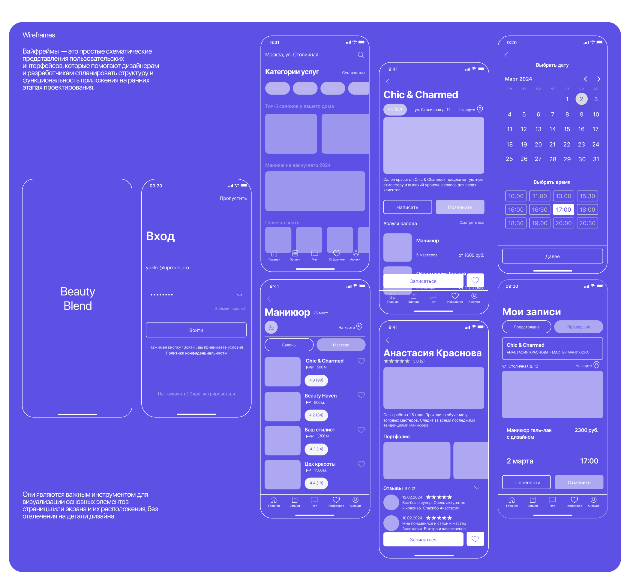 UI/UX • Beauty booking Mobile App — Изображение №7 — Интерфейсы на Dprofile