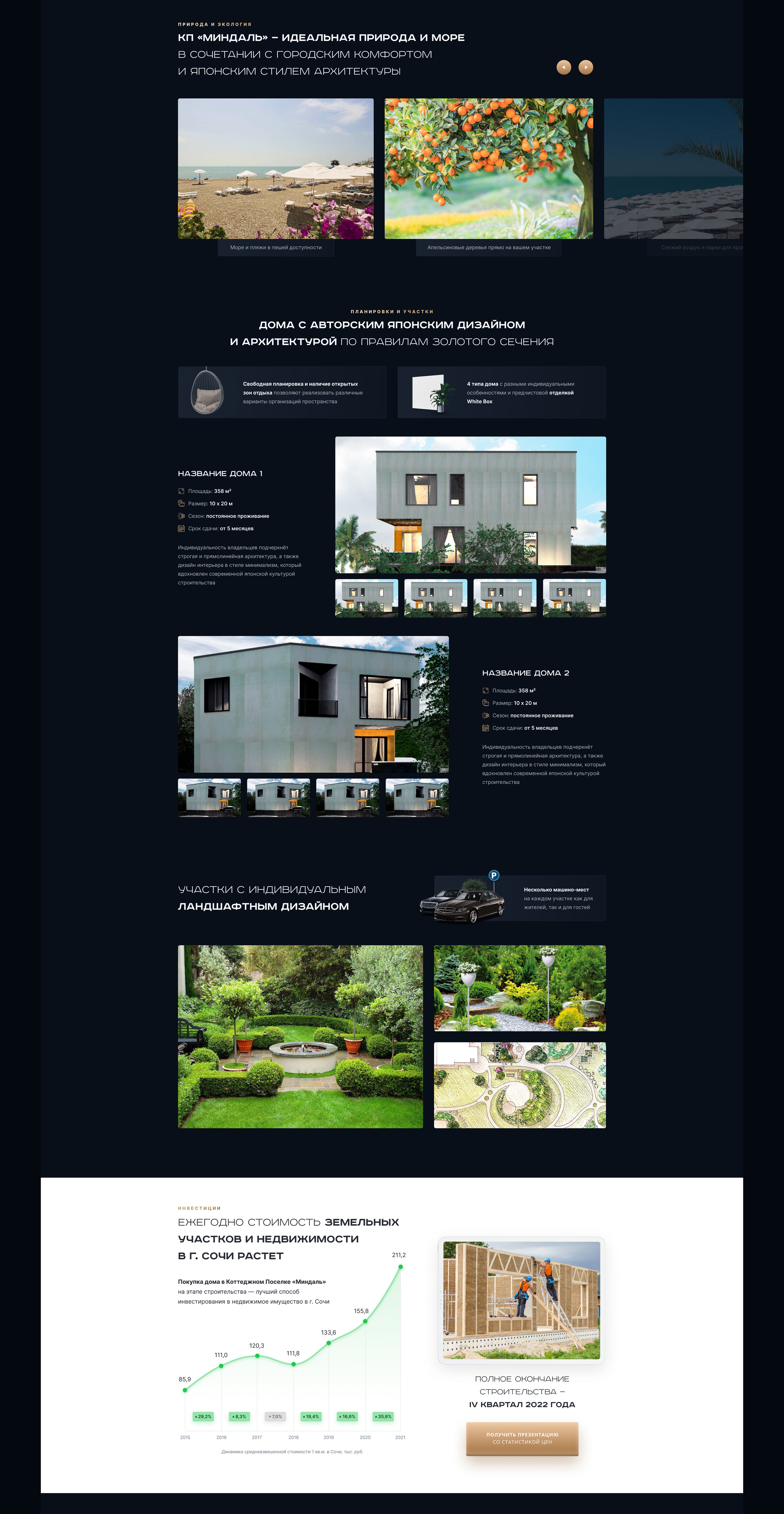 Landing Page | Строительство домов — Изображение №4 — Интерфейсы, Графика на Dprofile