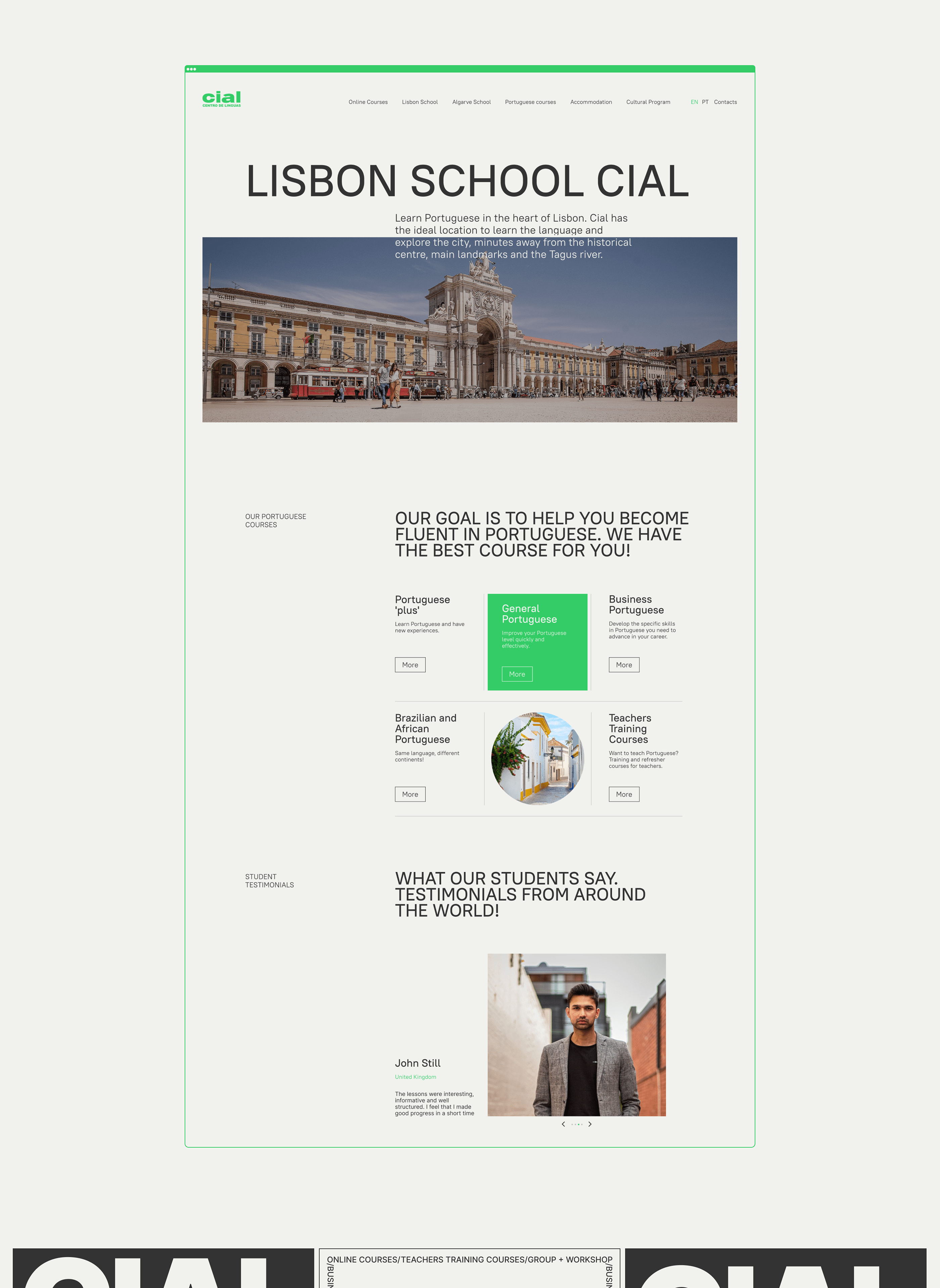CIAL/Language school redesign — Изображение №3 — Интерфейсы на Dprofile