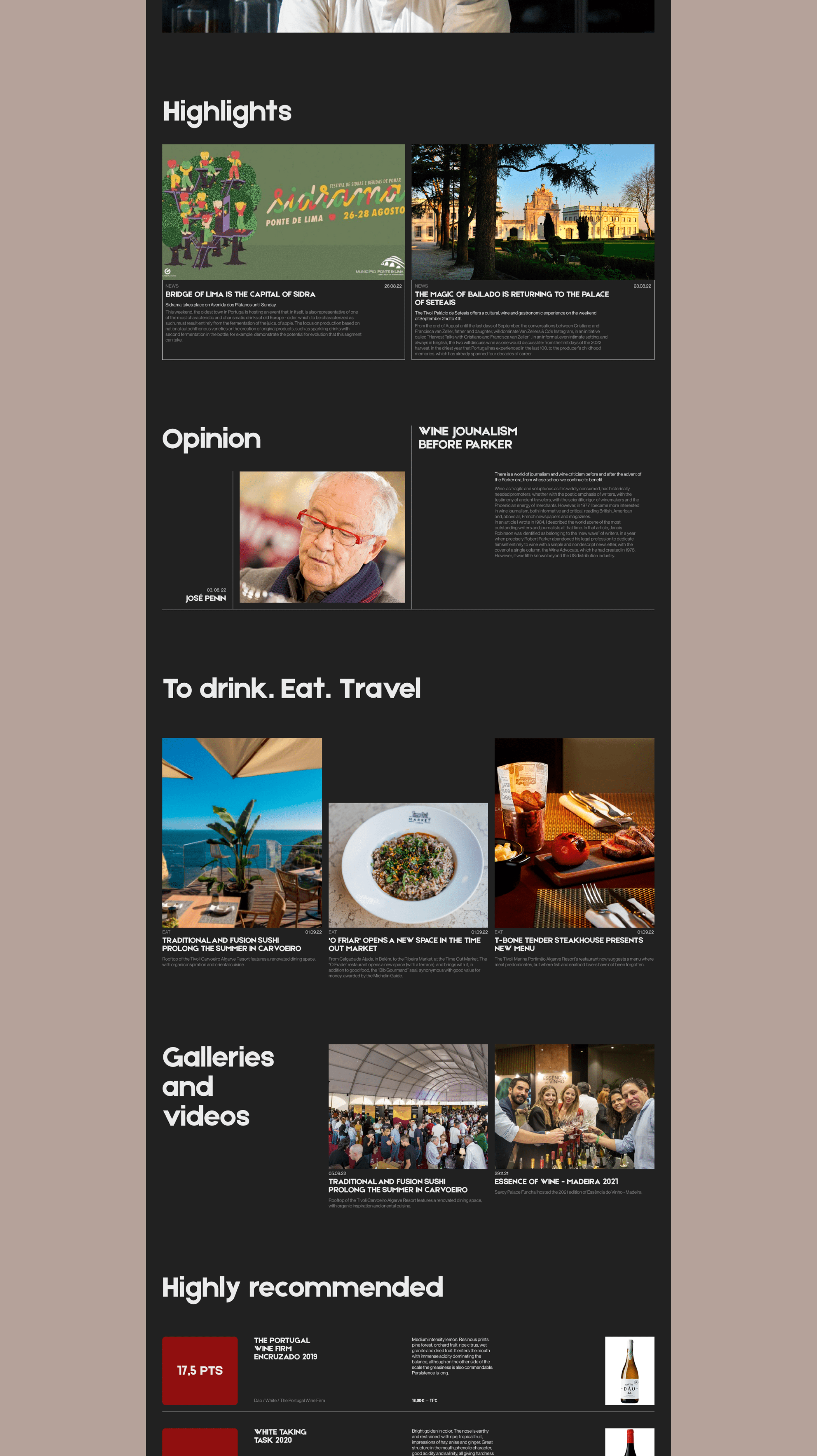 Vinhos/Wine magazine redesign — Изображение №2 — Интерфейсы на Dprofile