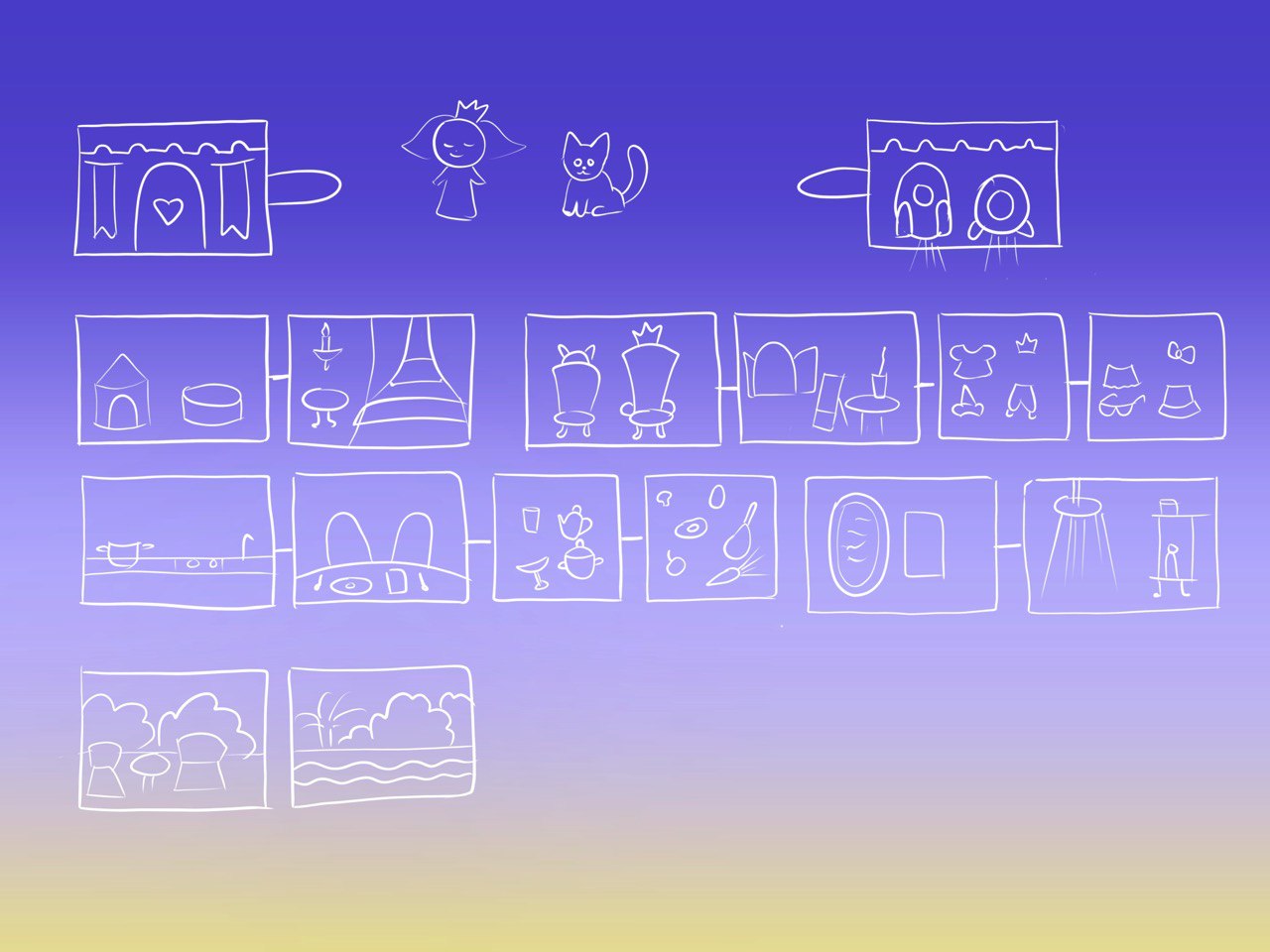 Бумажная куколка и книжка-дворец. Игровой набор — Изображение №2 — Брендинг, Иллюстрация на Dprofile
