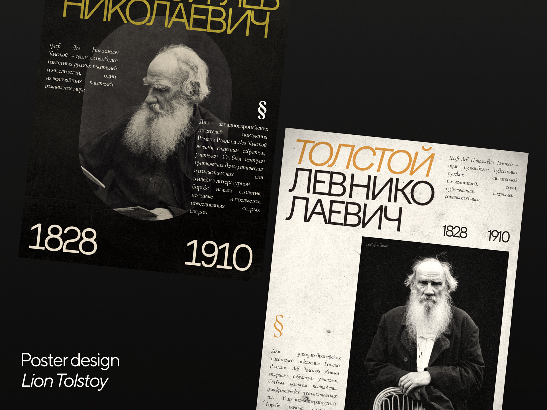 Lion Tolstoy | Posters — Изображение №1 — Графика на Dprofile