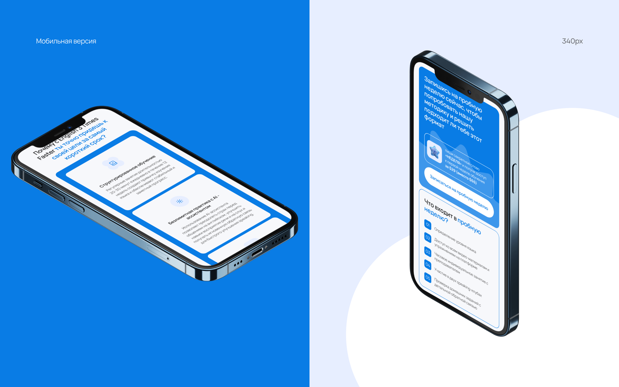 Редизайн и верстка лендинга | «English 3 Times Faster» — Изображение №4 — Интерфейсы на Dprofile