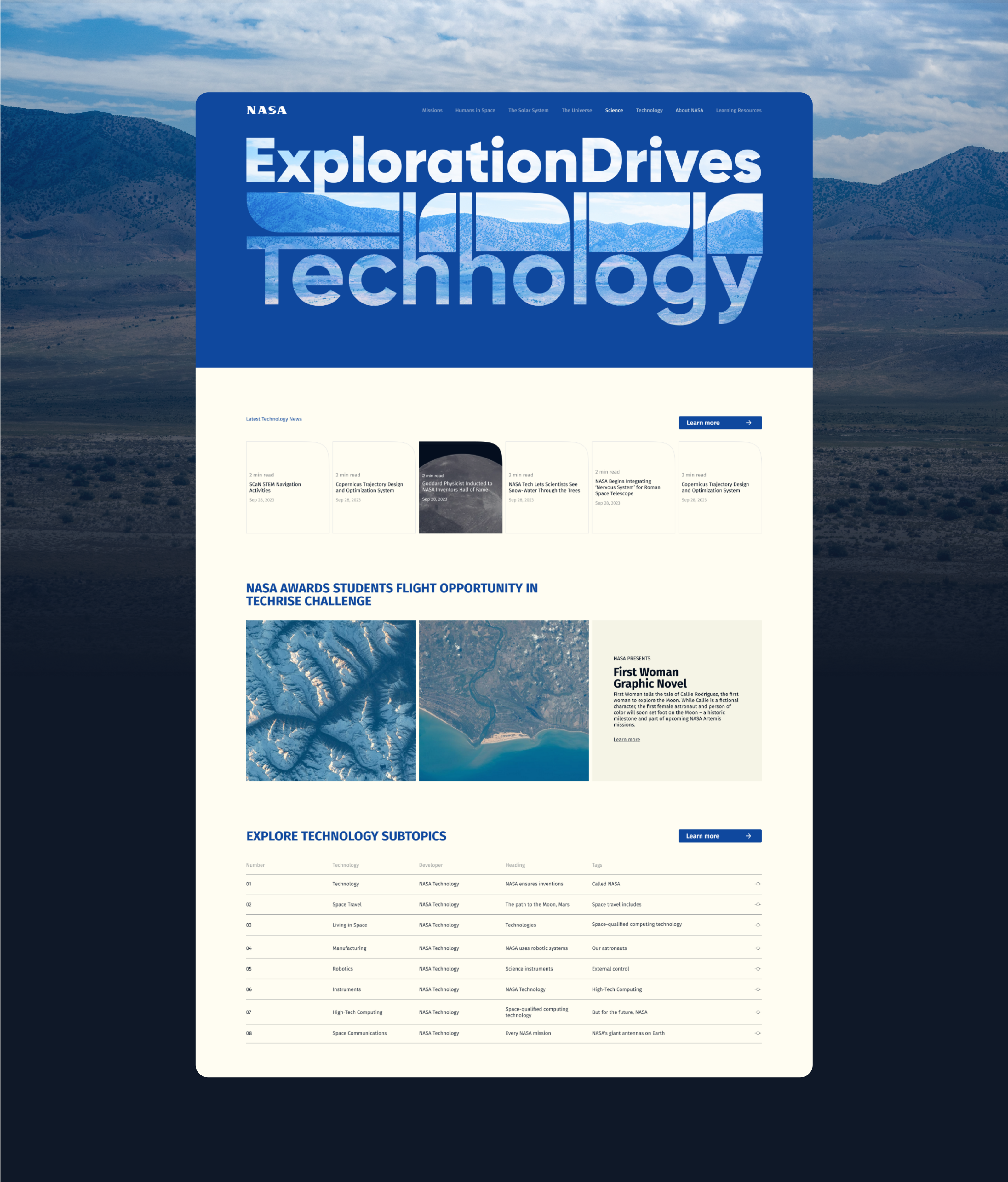 Редизайн корпоротивного сайта NASA — Изображение №19 — Интерфейсы на Dprofile