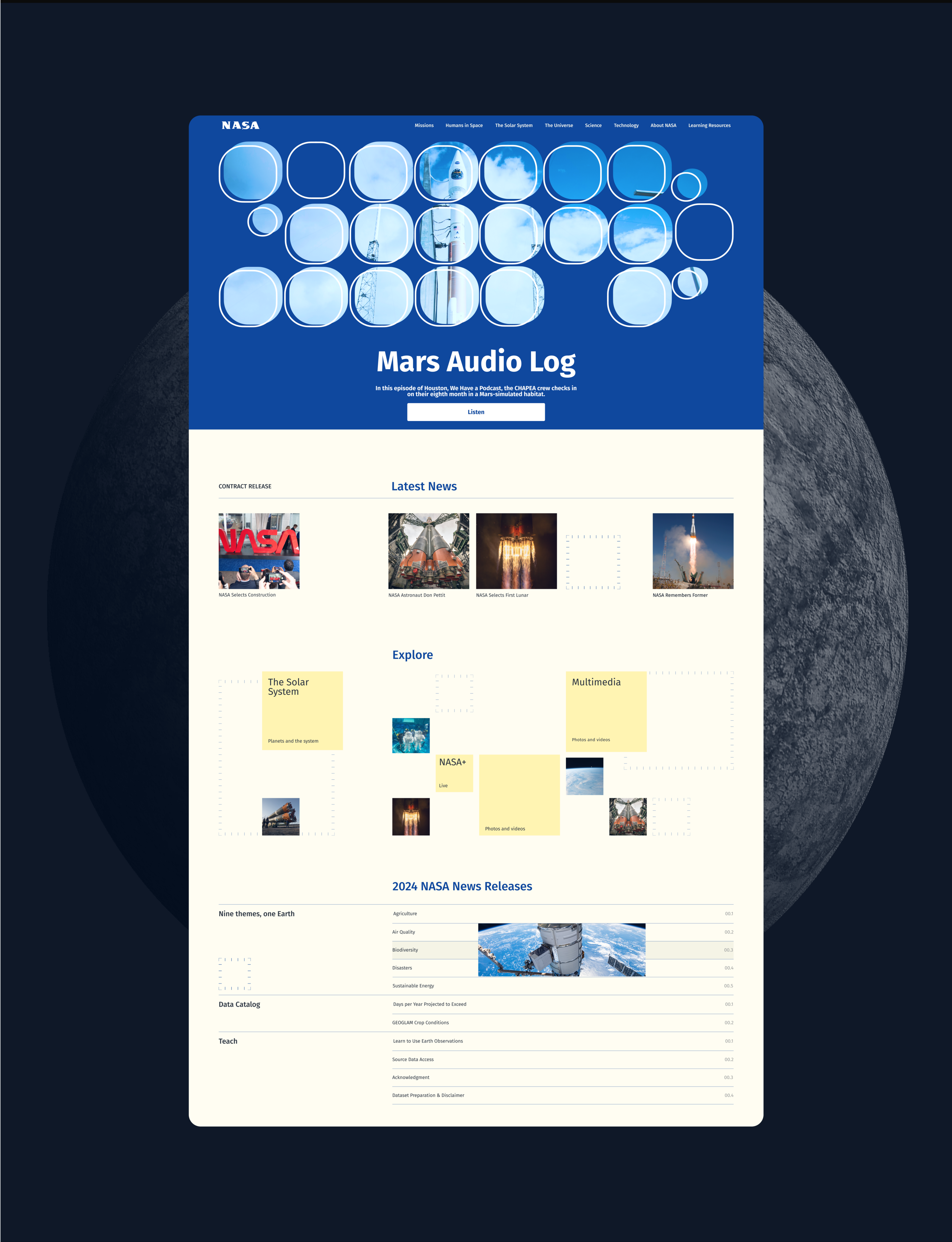 Редизайн корпоротивного сайта NASA — Изображение №5 — Интерфейсы на Dprofile