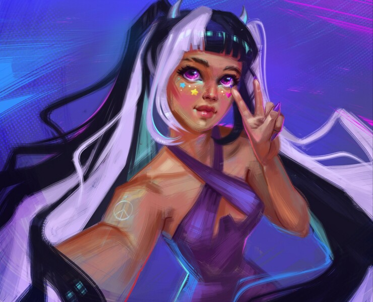 The night city girl (for #dtiys) — Иллюстрация на Dprofile