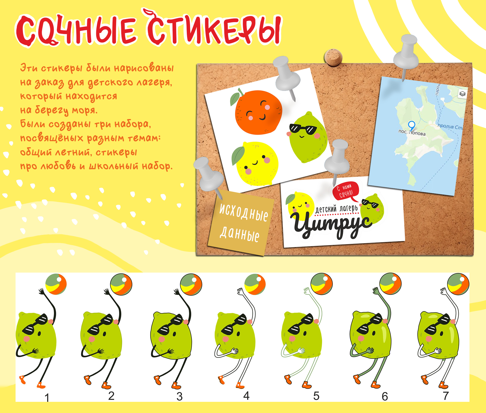 СОЧНЫЕ СТИКЕРЫ — Изображение №1 — Брендинг, Иллюстрация на Dprofile