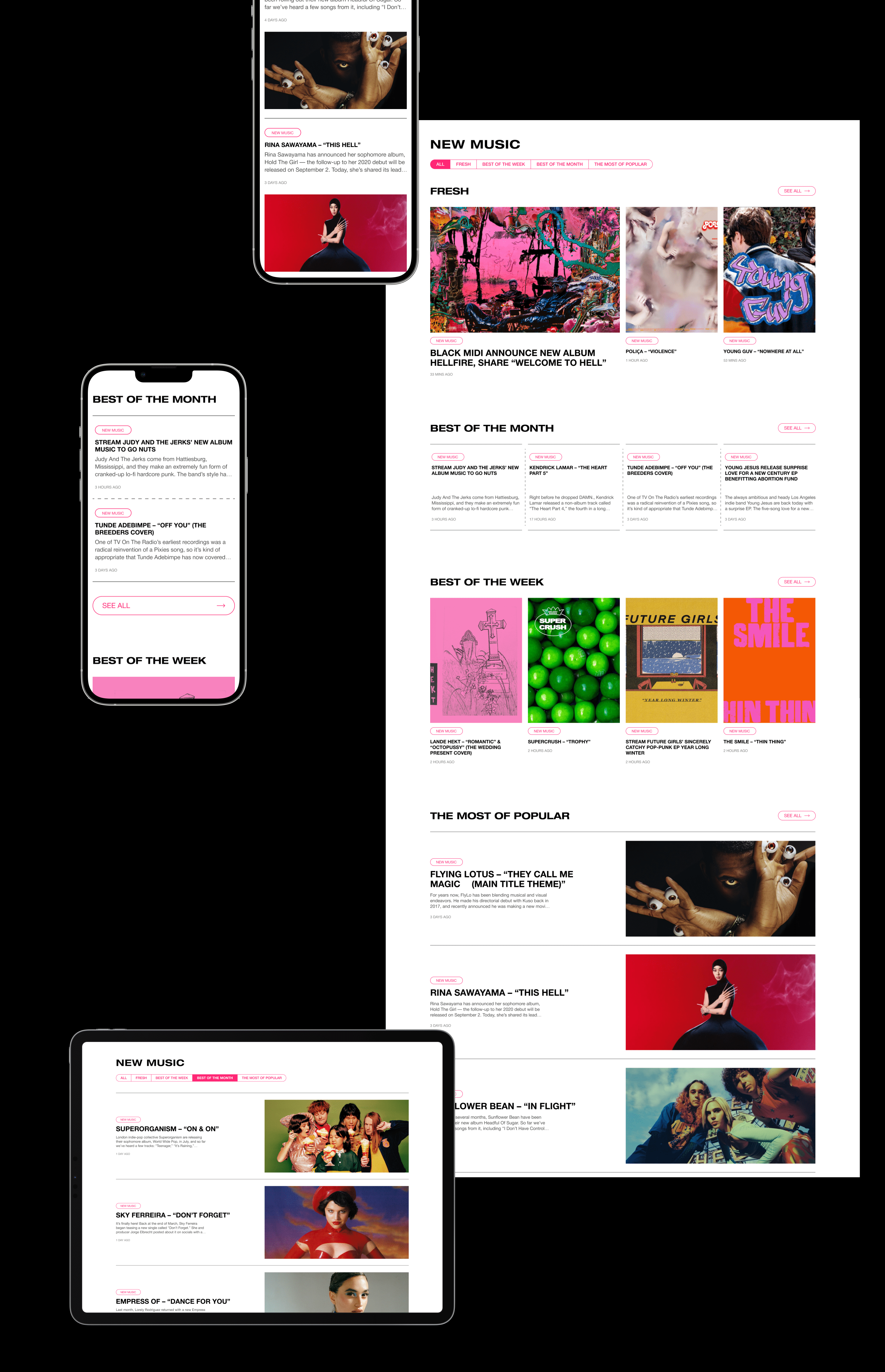STEREOGUM | News website redesign — Изображение №5 — Интерфейсы, Анимация на Dprofile