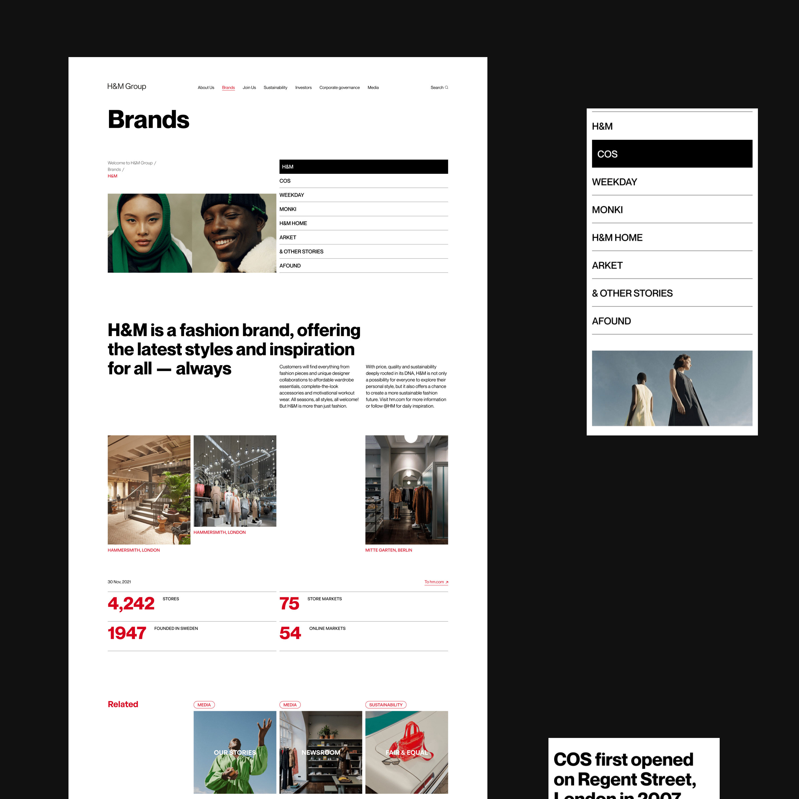 H&M GROUP | Corporate website redesign — Изображение №4 — Интерфейсы на Dprofile