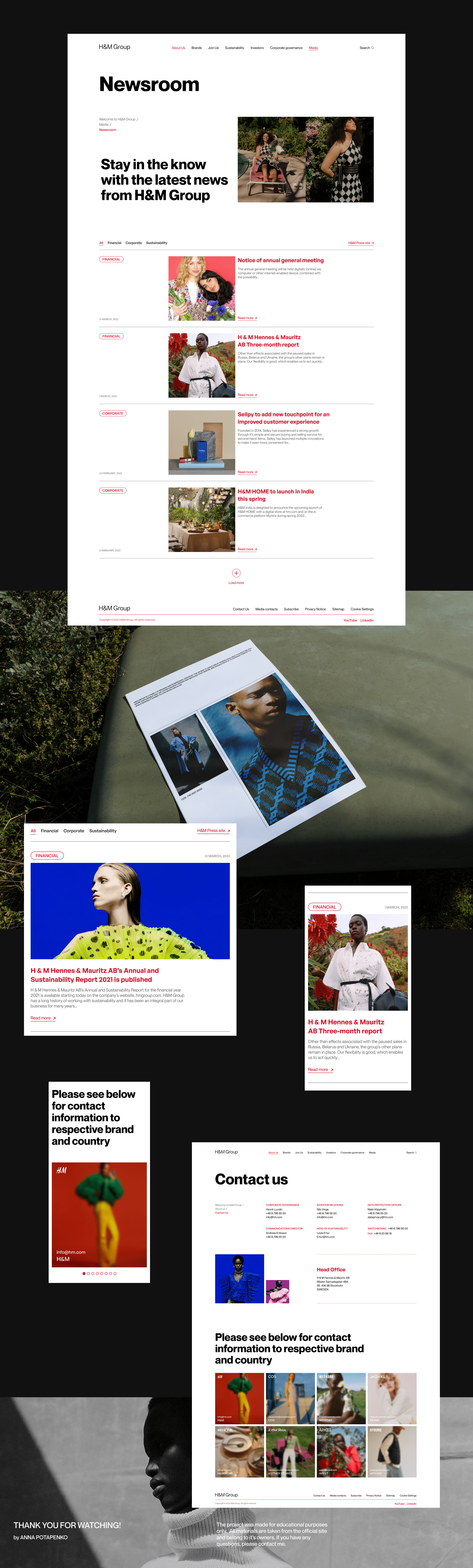 H&M GROUP | Corporate website redesign — Изображение №9 — Интерфейсы на Dprofile