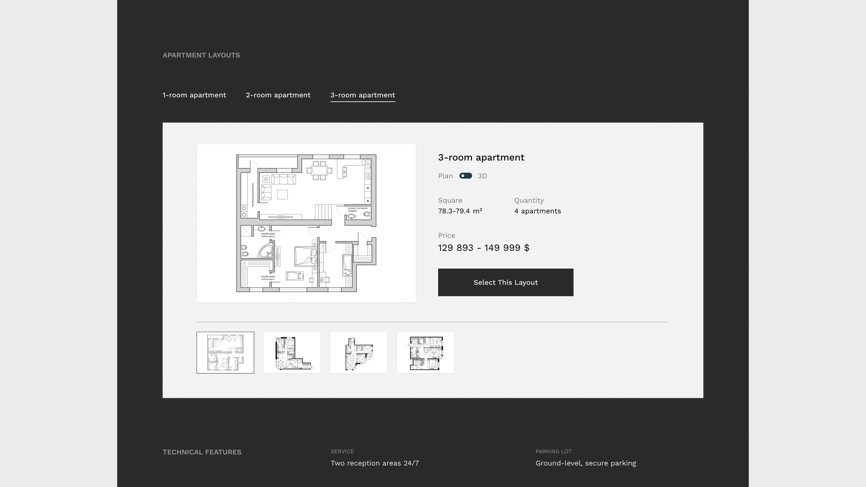 Minimalist - real estate project — Изображение №36 — Интерфейсы, Анимация на Dprofile