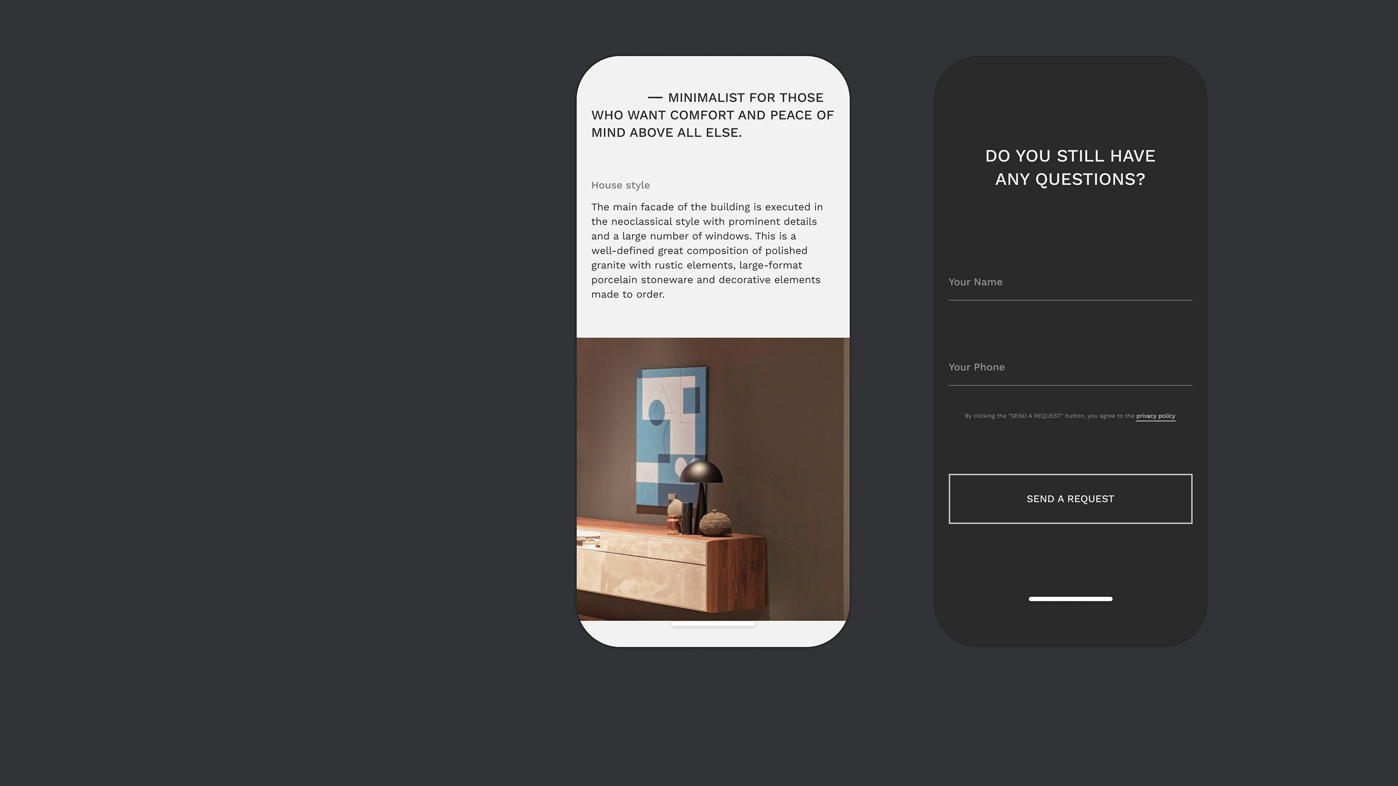 Minimalist - real estate project — Изображение №19 — Интерфейсы, Анимация на Dprofile