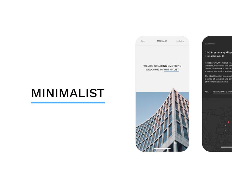 Minimalist - real estate project — Интерфейсы, Анимация на Dprofile