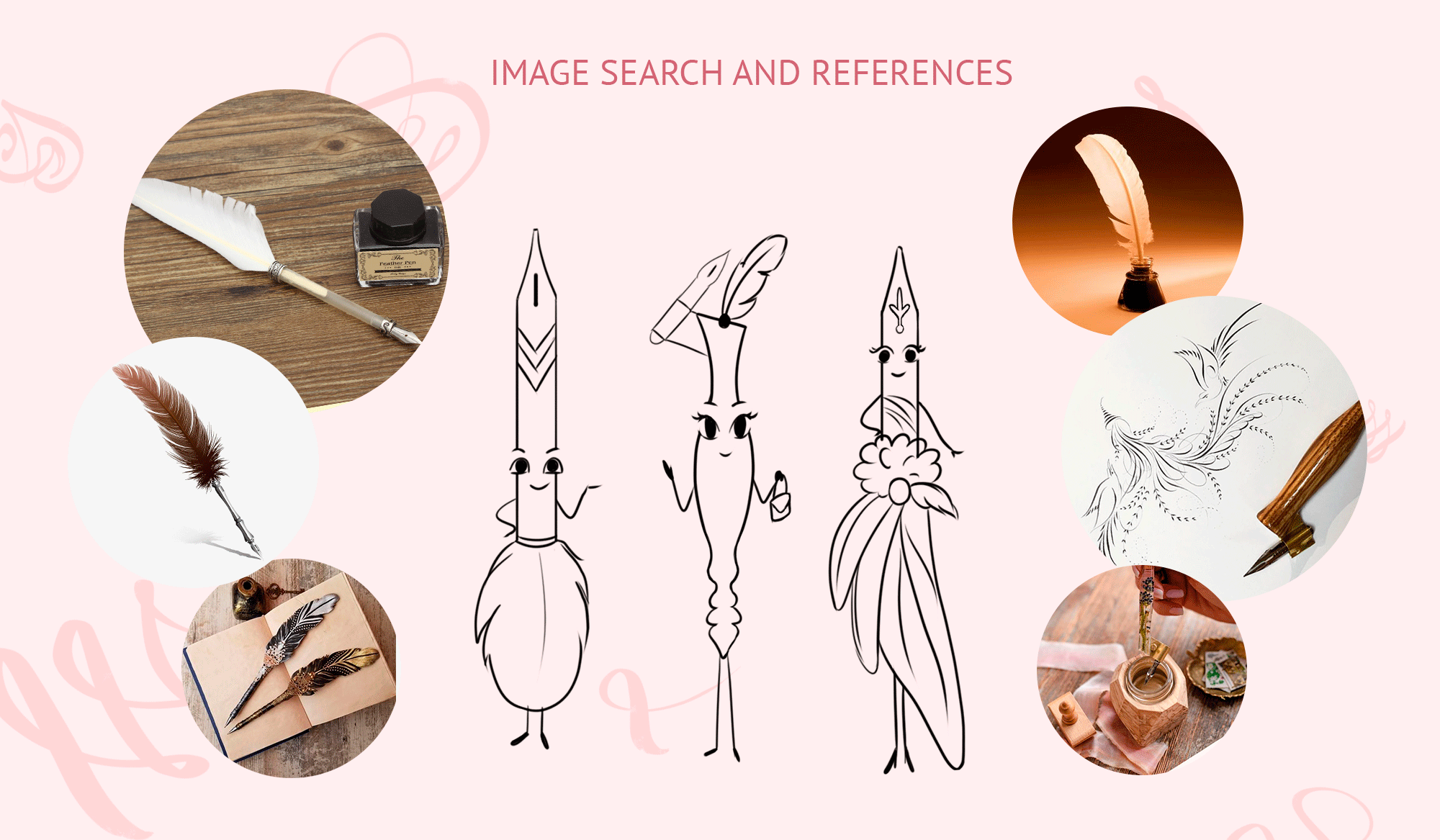 Бренд-персонаж для школы каллиграфии — Изображение №3 — Иллюстрация на Dprofile