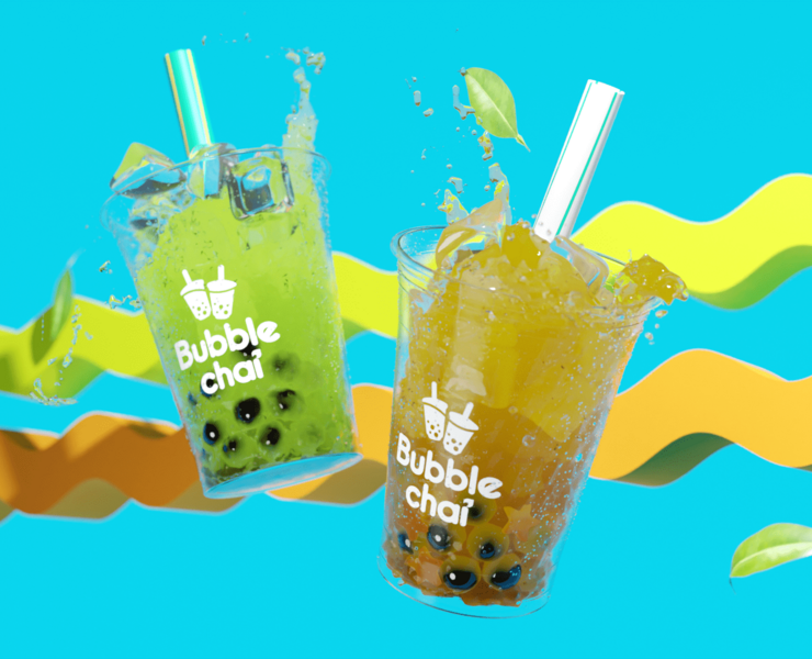 Bubble Chai — Брендинг, 3D на Dprofile