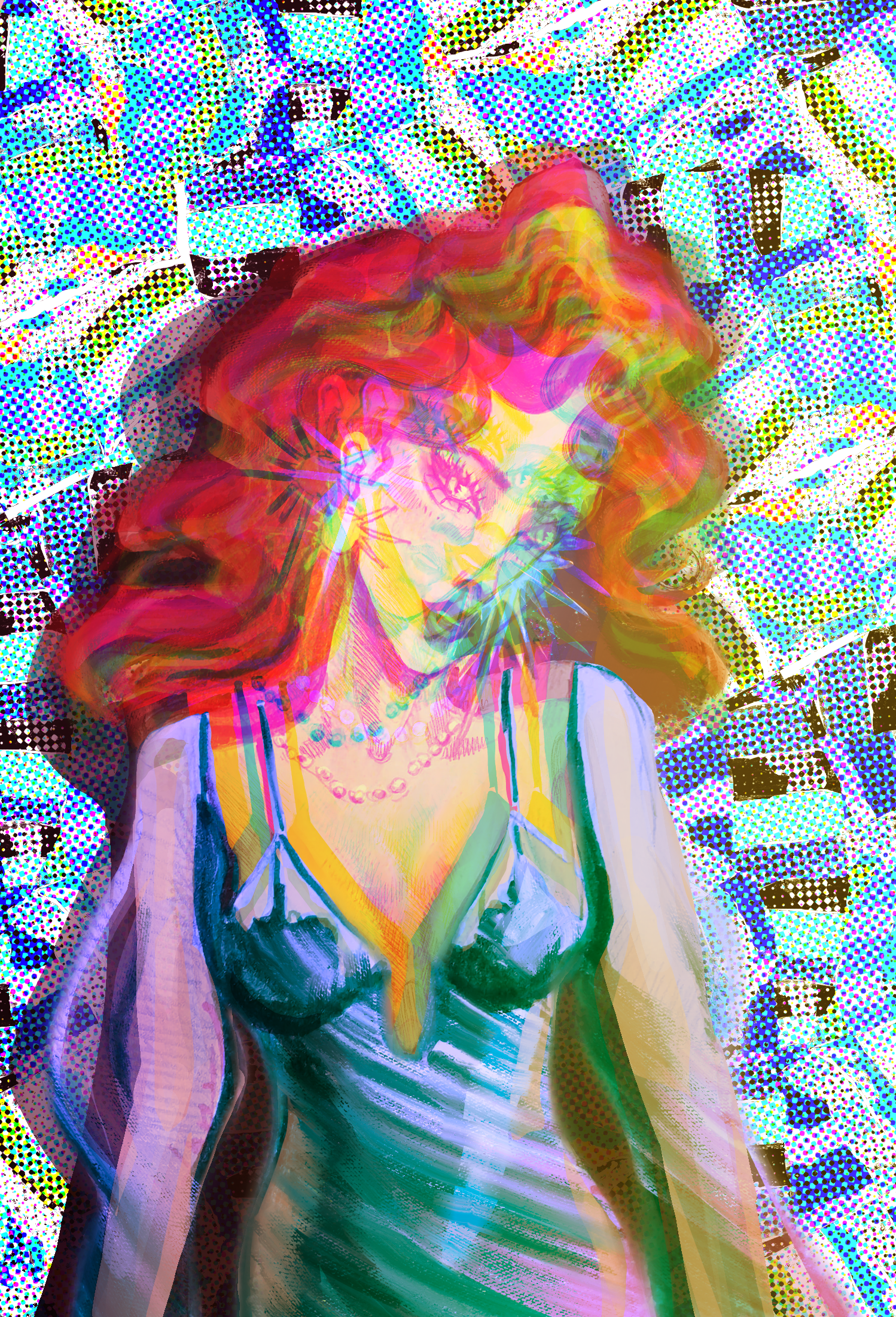 Retro party girl — Изображение №3 — Иллюстрация, Графика на Dprofile