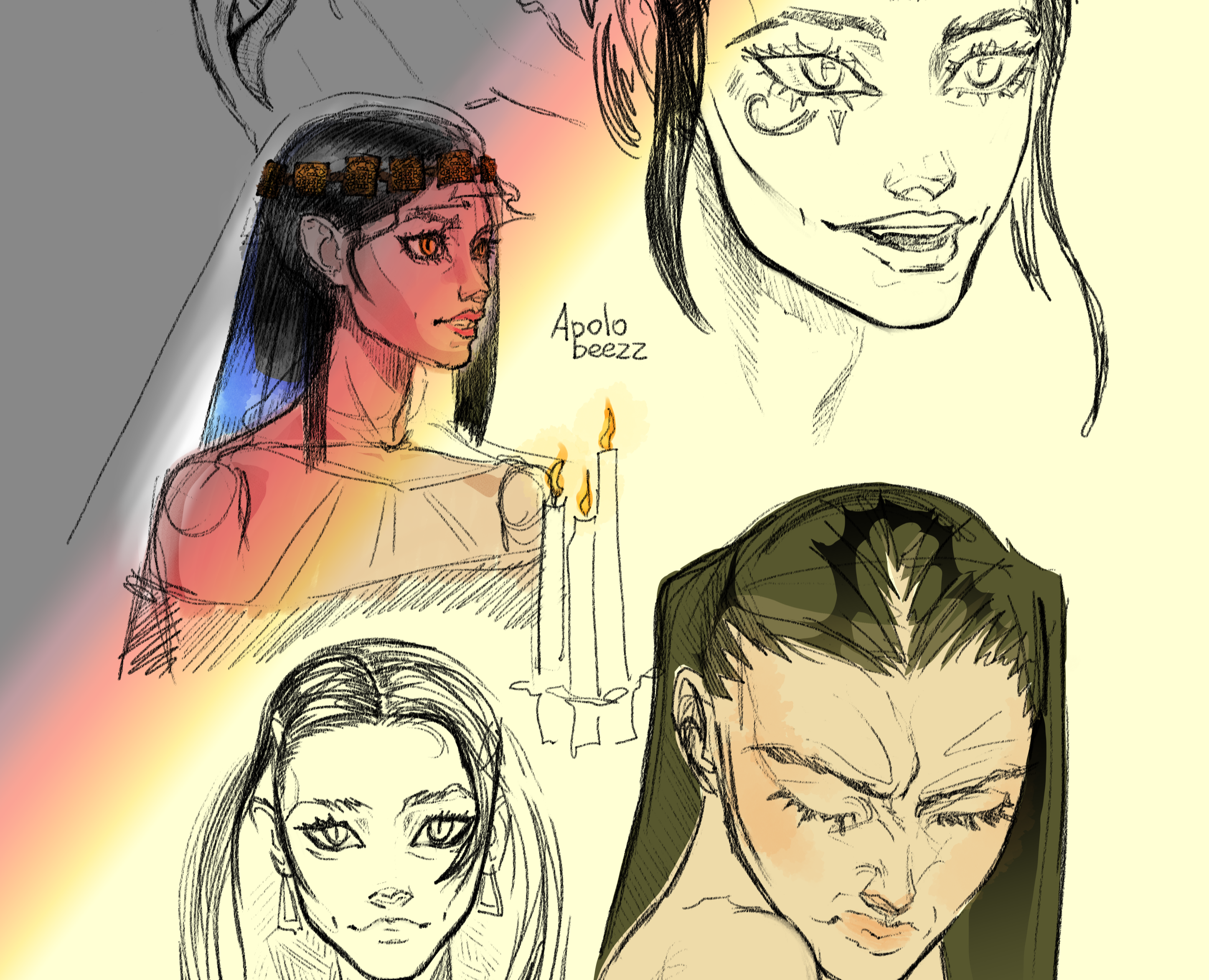 Коллаж разработка концепта персонажа — Иллюстрация на Dprofile