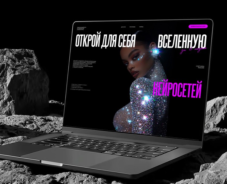 Лендинг для курса по нейросетям на Dprofile
