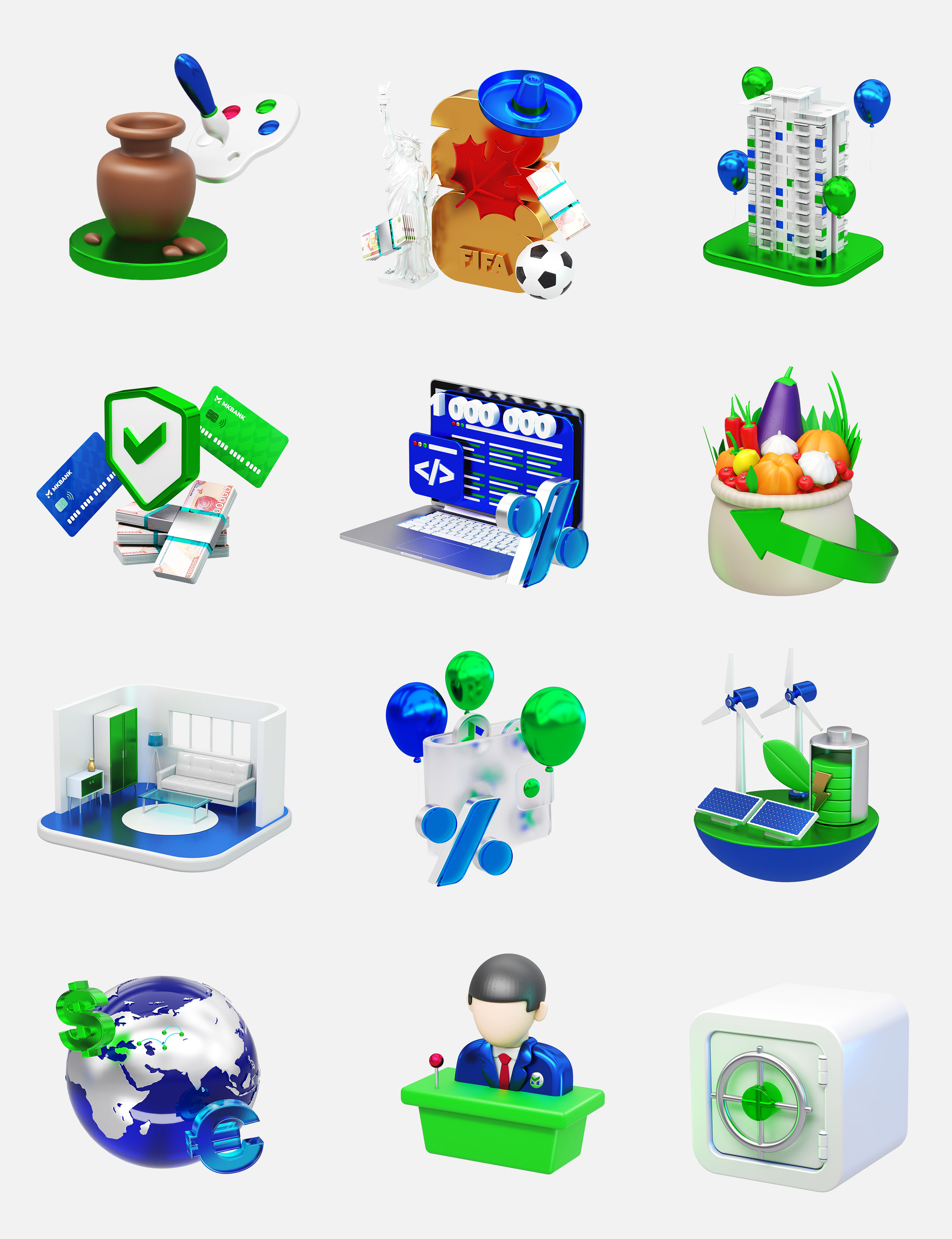 MKBANK — Изображение №12 — Иллюстрация, 3D на Dprofile