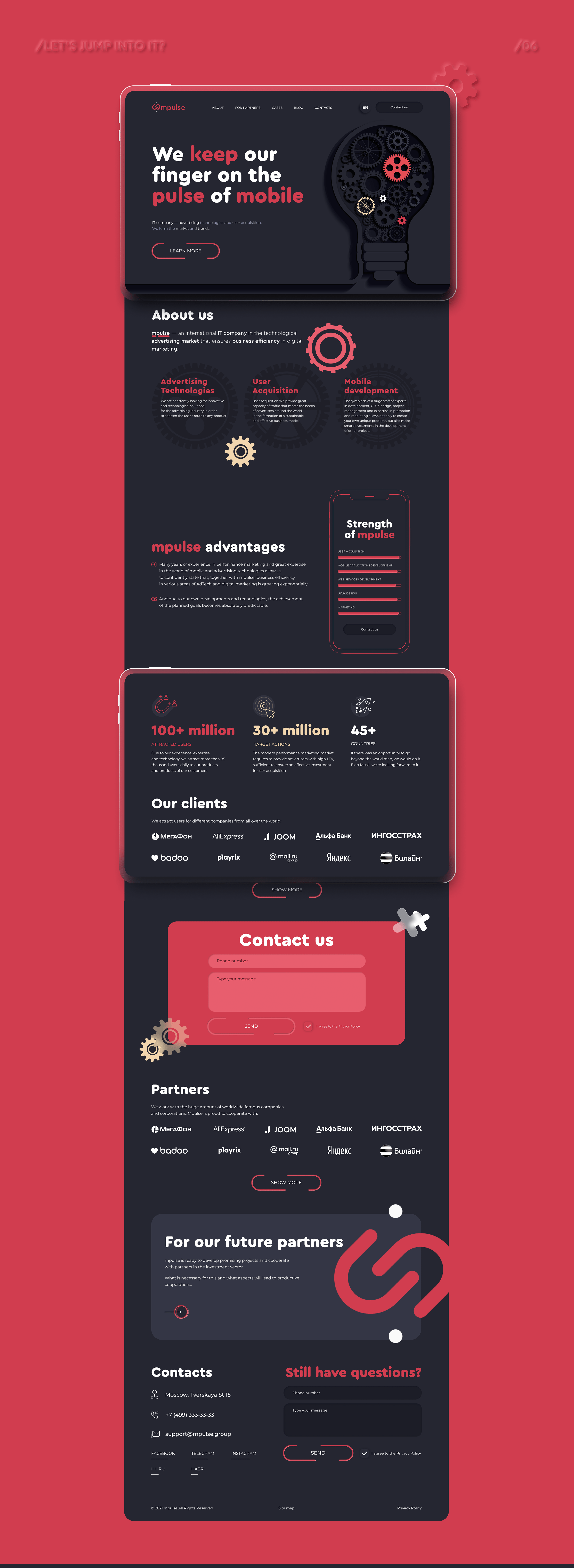 mpulse - IT-company - Website — Изображение №3 — Графика, Интерфейсы на Dprofile