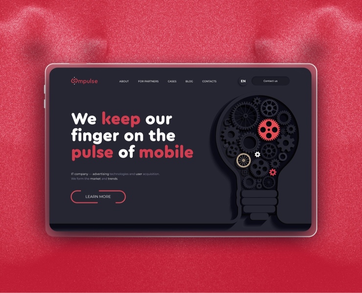 mpulse - IT-company - Website — Интерфейсы, Графика на Dprofile