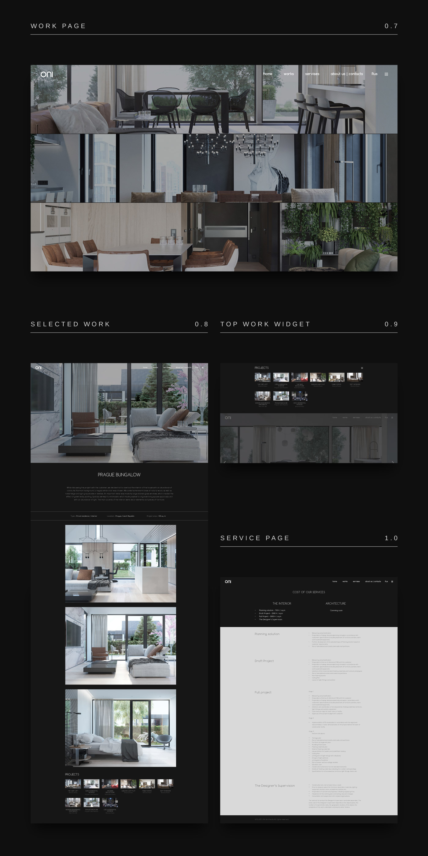 ONI Architects | Студия архитектурного дизайна — Изображение №4 — Интерфейсы, Брендинг на Dprofile