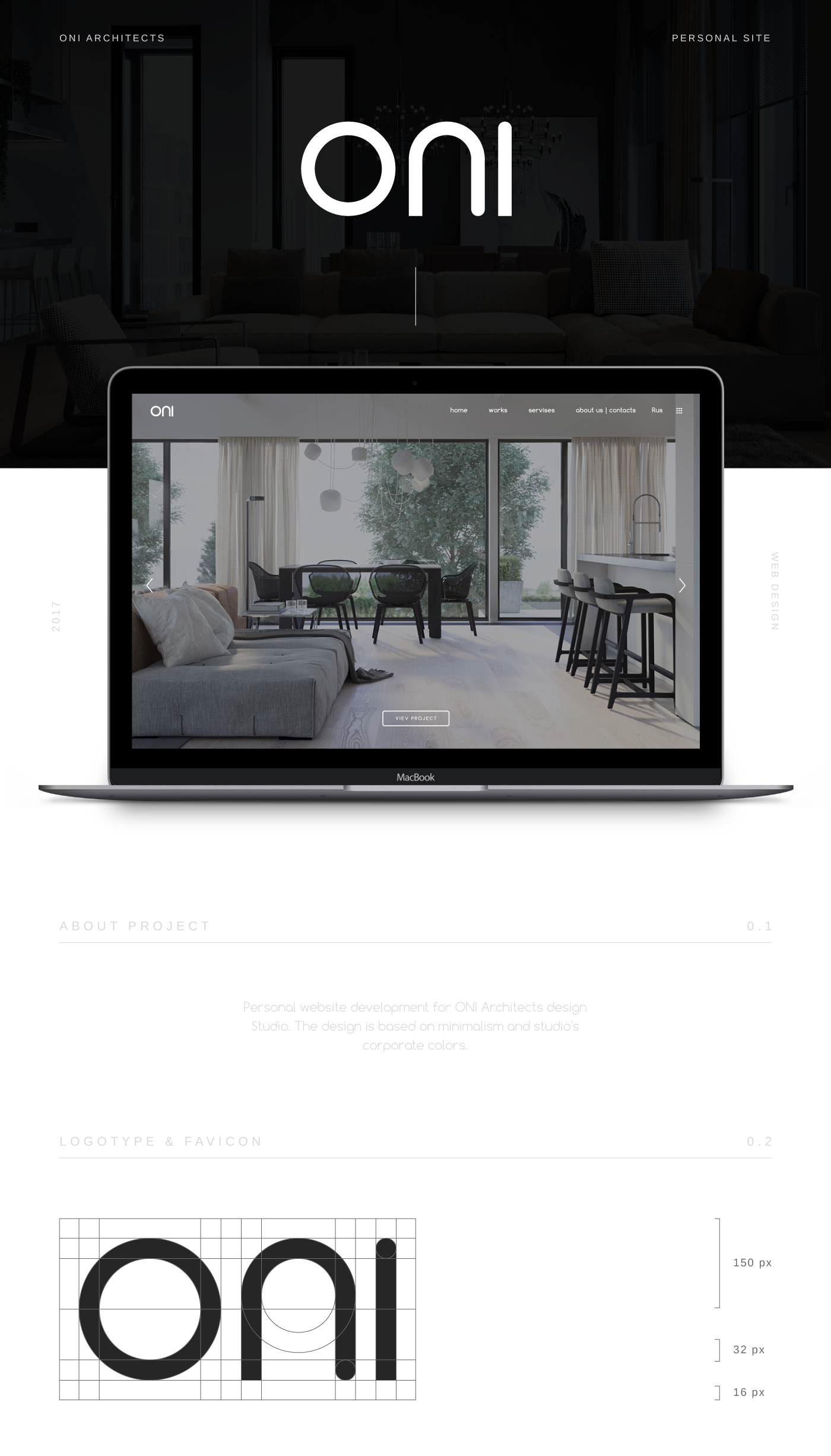 ONI Architects | Студия архитектурного дизайна — Изображение №1 — Интерфейсы, Брендинг на Dprofile