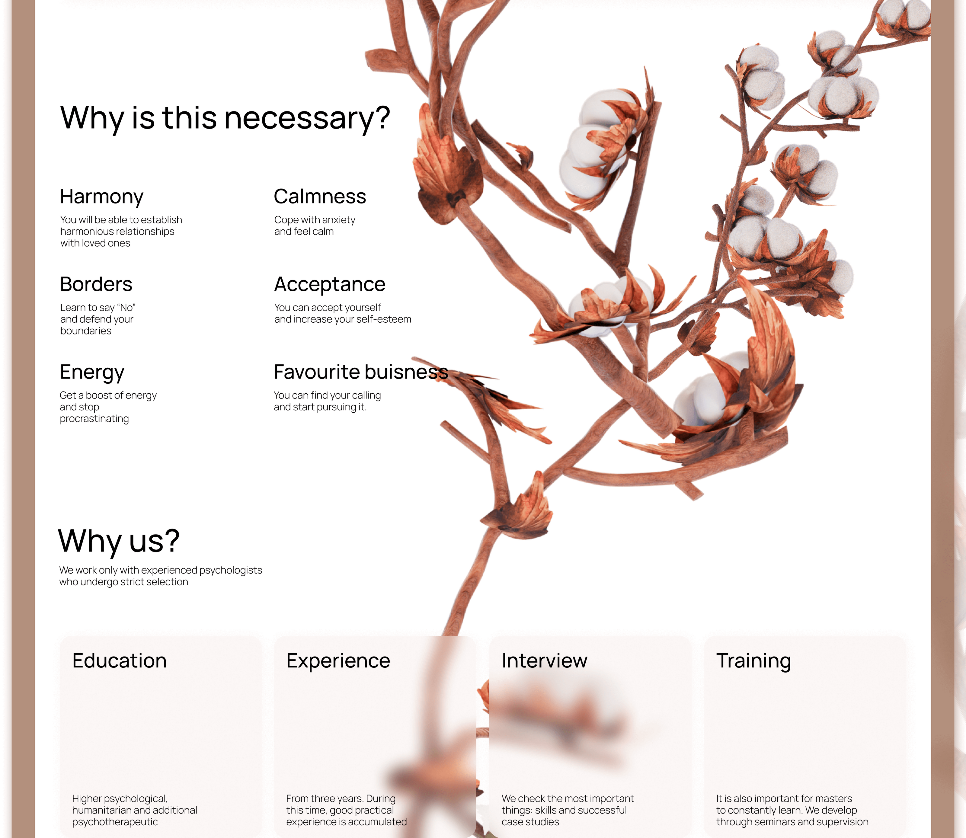 Landing Page | Online psychotherapy service — Изображение №8 — Интерфейсы, 3D на Dprofile