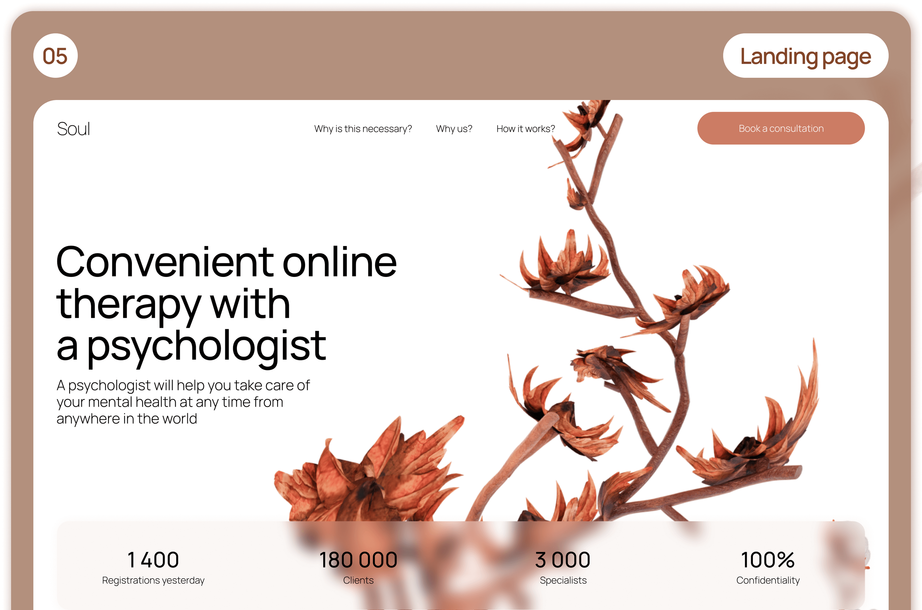 Landing Page | Online psychotherapy service — Изображение №7 — Интерфейсы, 3D на Dprofile