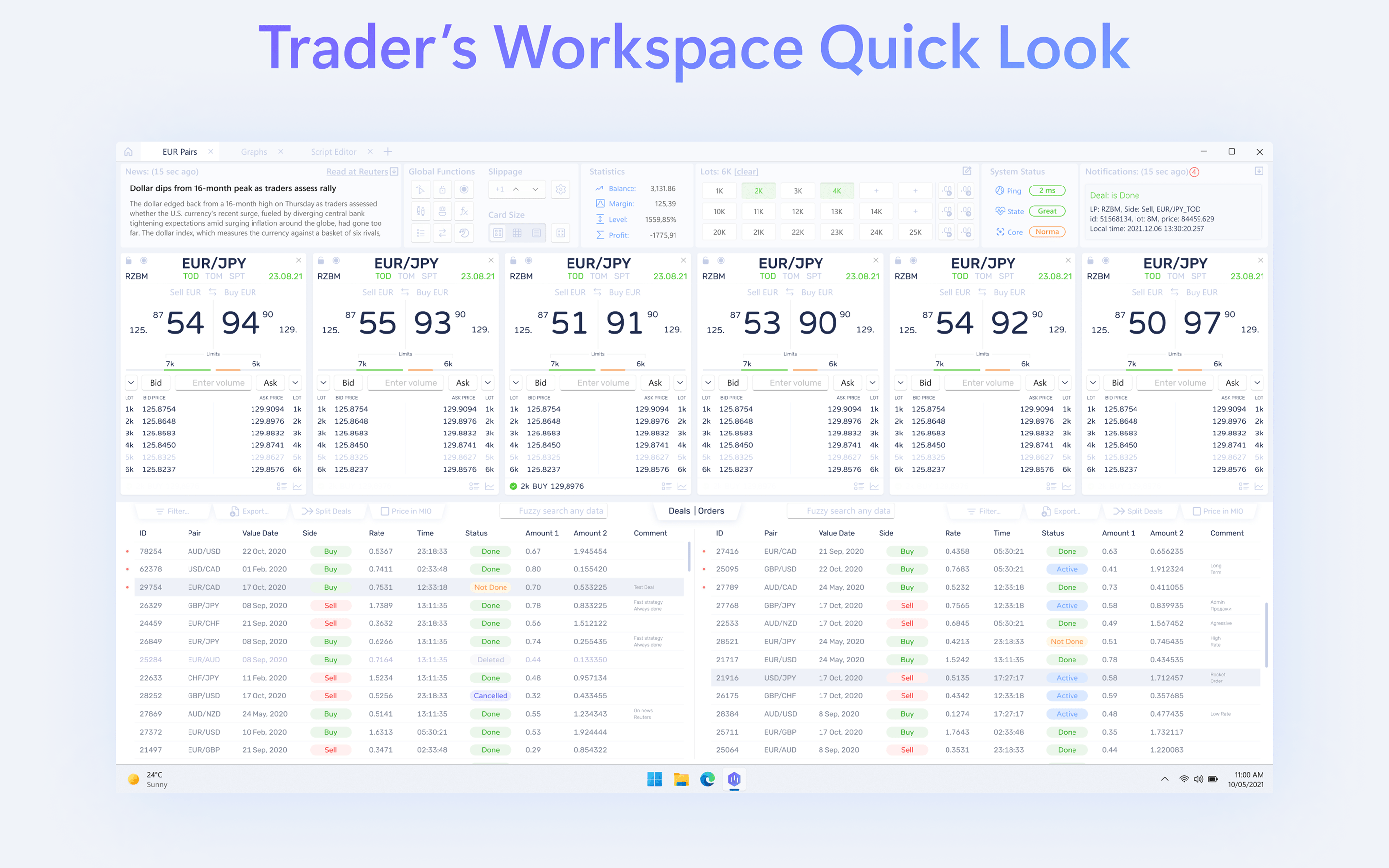 Trading Platform for Windows and Web — Изображение №10 — Интерфейсы на Dprofile