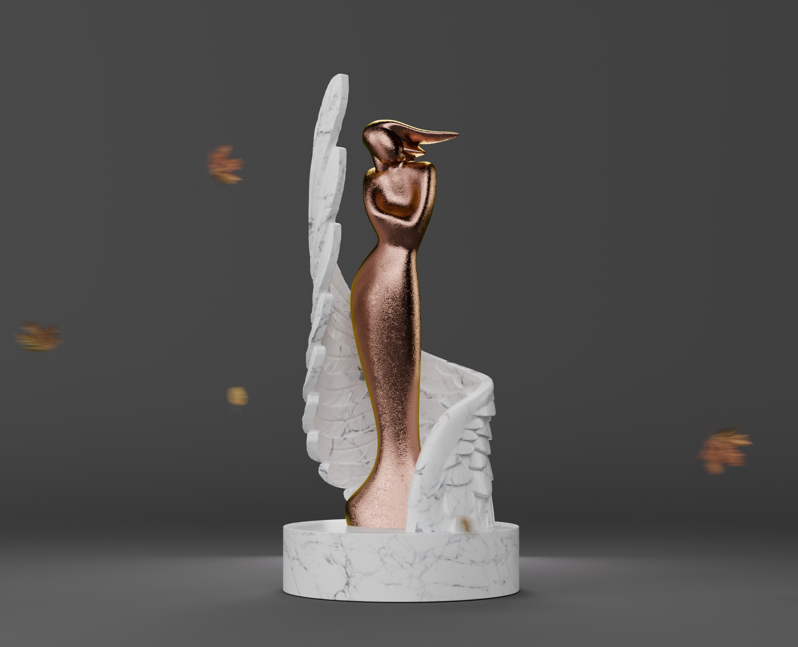 Скульптура, мнмлзм, металл, стекло, мрамор, стеклофибробетон — 3D на Dprofile