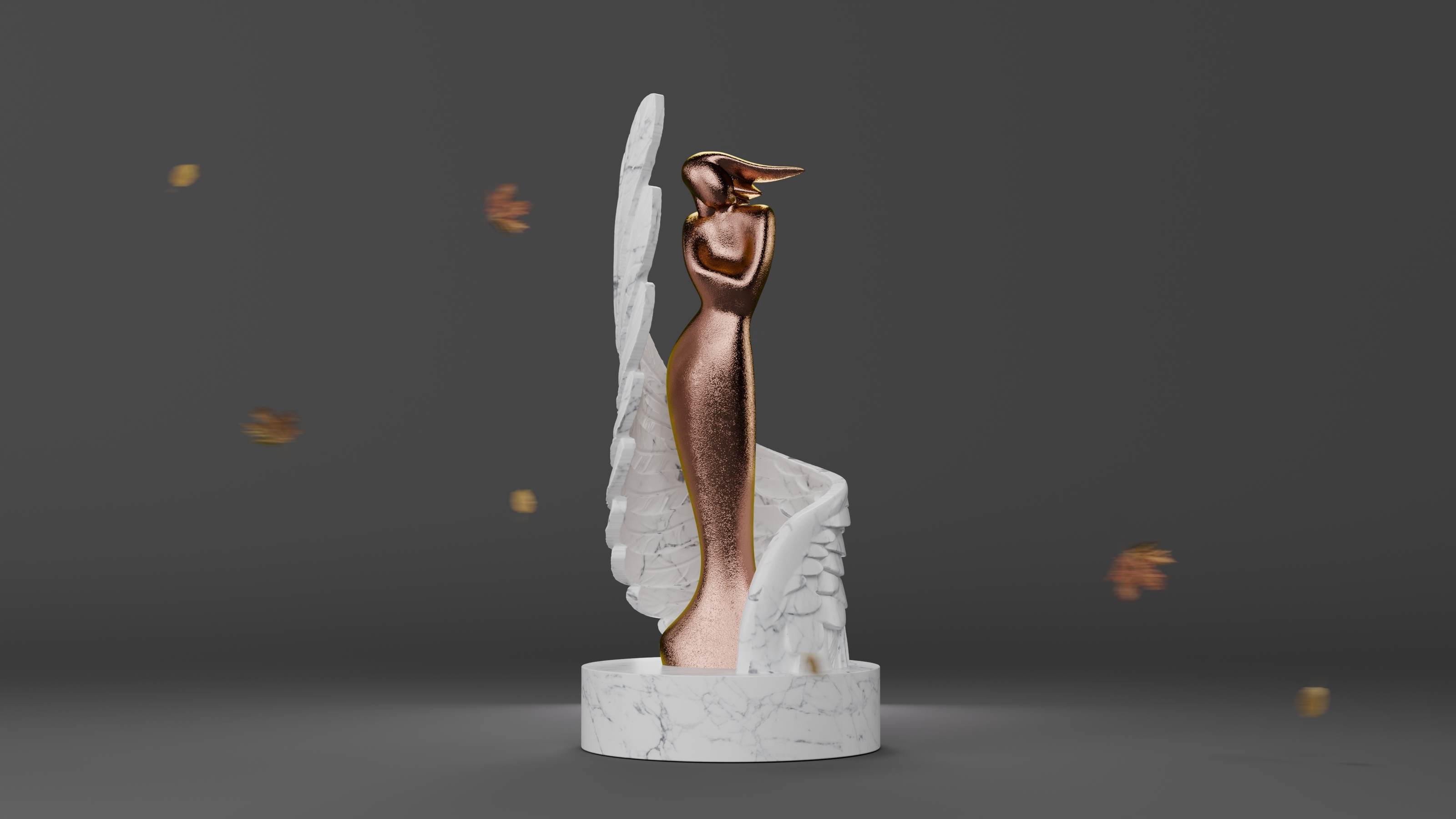 Скульптура, мнмлзм, металл, стекло, мрамор, стеклофибробетон — Изображение №1 — 3D на Dprofile