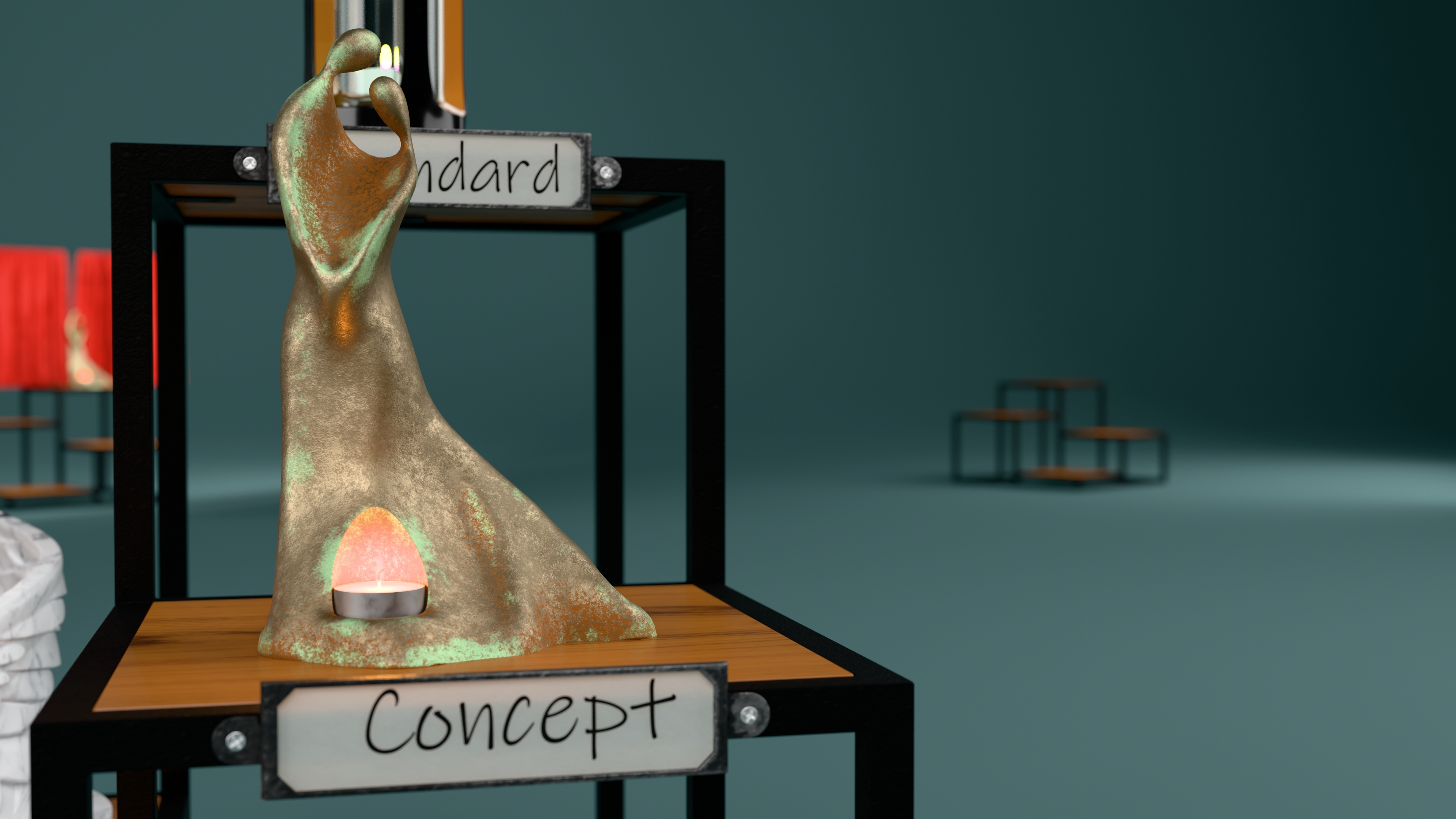 3Д концепт лампады, Candle lamp 3D concept — Изображение №3 — 3D на Dprofile